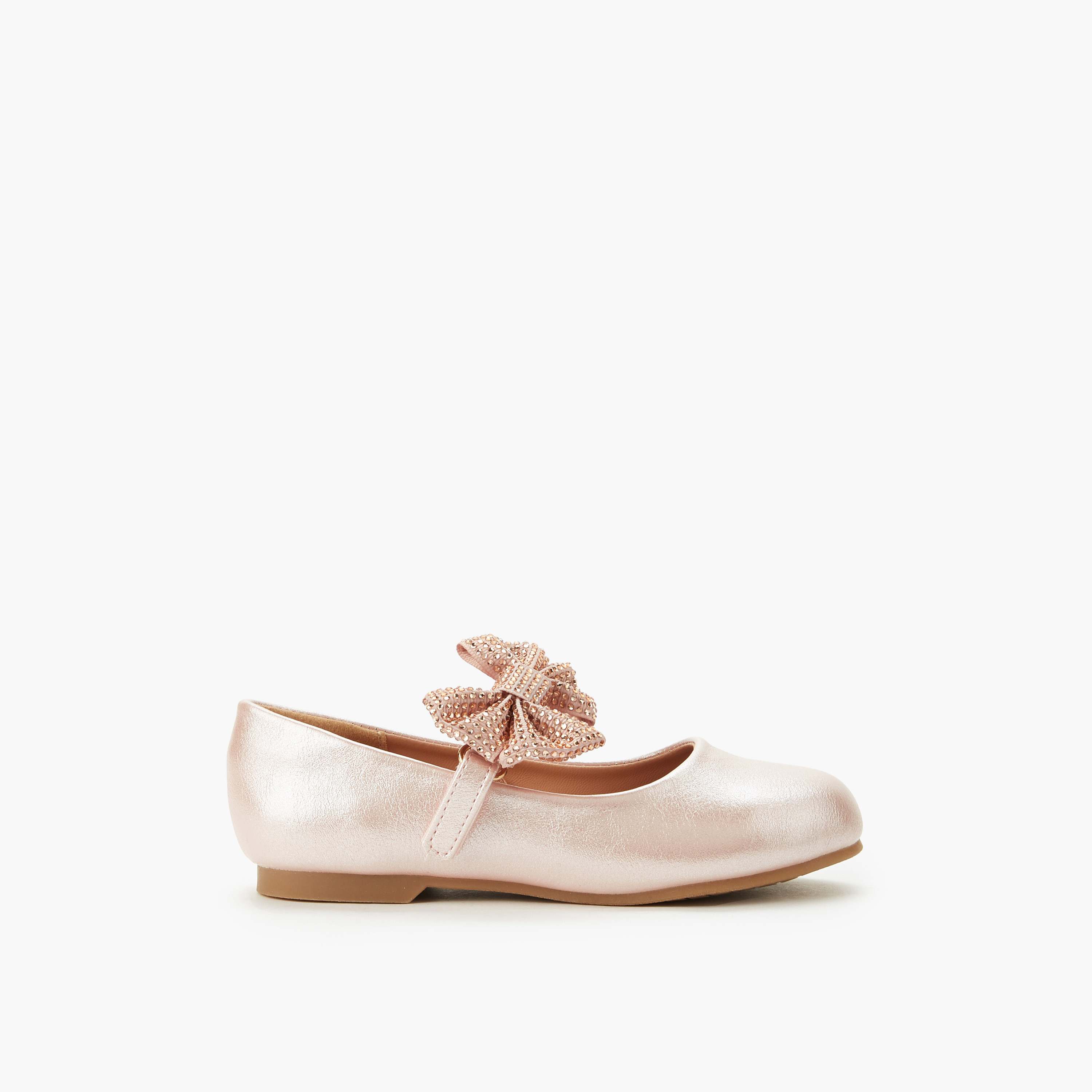 حذاء باليرينا بشريط إغلاق لاصق للبنات من جونيورز-girls-shoes-maryjanes-image-3