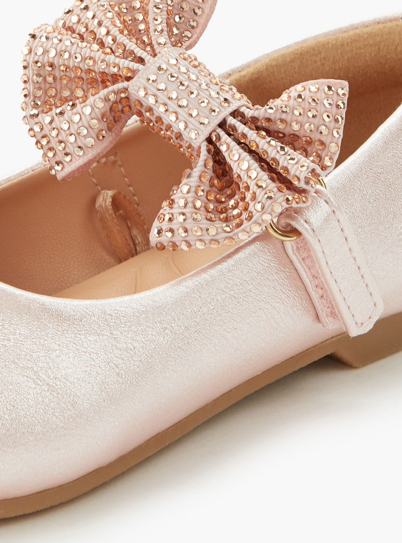 حذاء باليرينا بشريط إغلاق لاصق للبنات من جونيورز-girls-shoes-maryjanes-image-5
