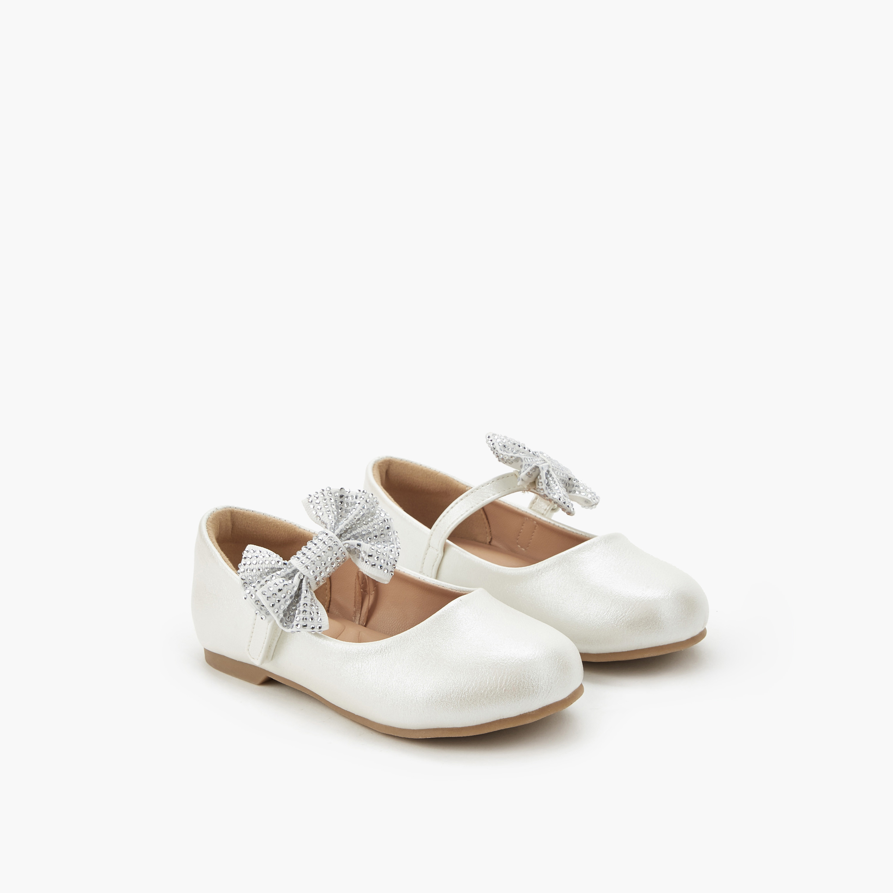 حذاء باليرينا بشريط إغلاق لاصق للبنات من جونيورز-girls-shoes-maryjanes-image-1