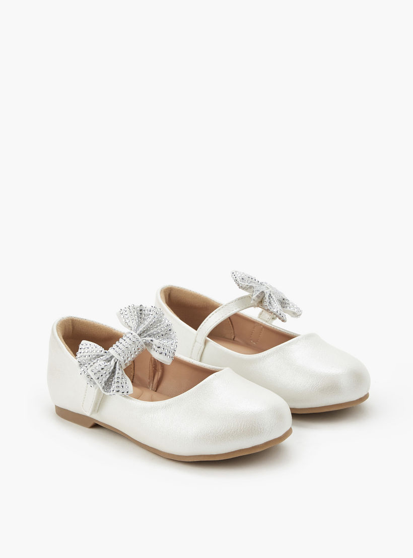 حذاء باليرينا بشريط إغلاق لاصق للبنات من جونيورز-girls-shoes-maryjanes-image-1