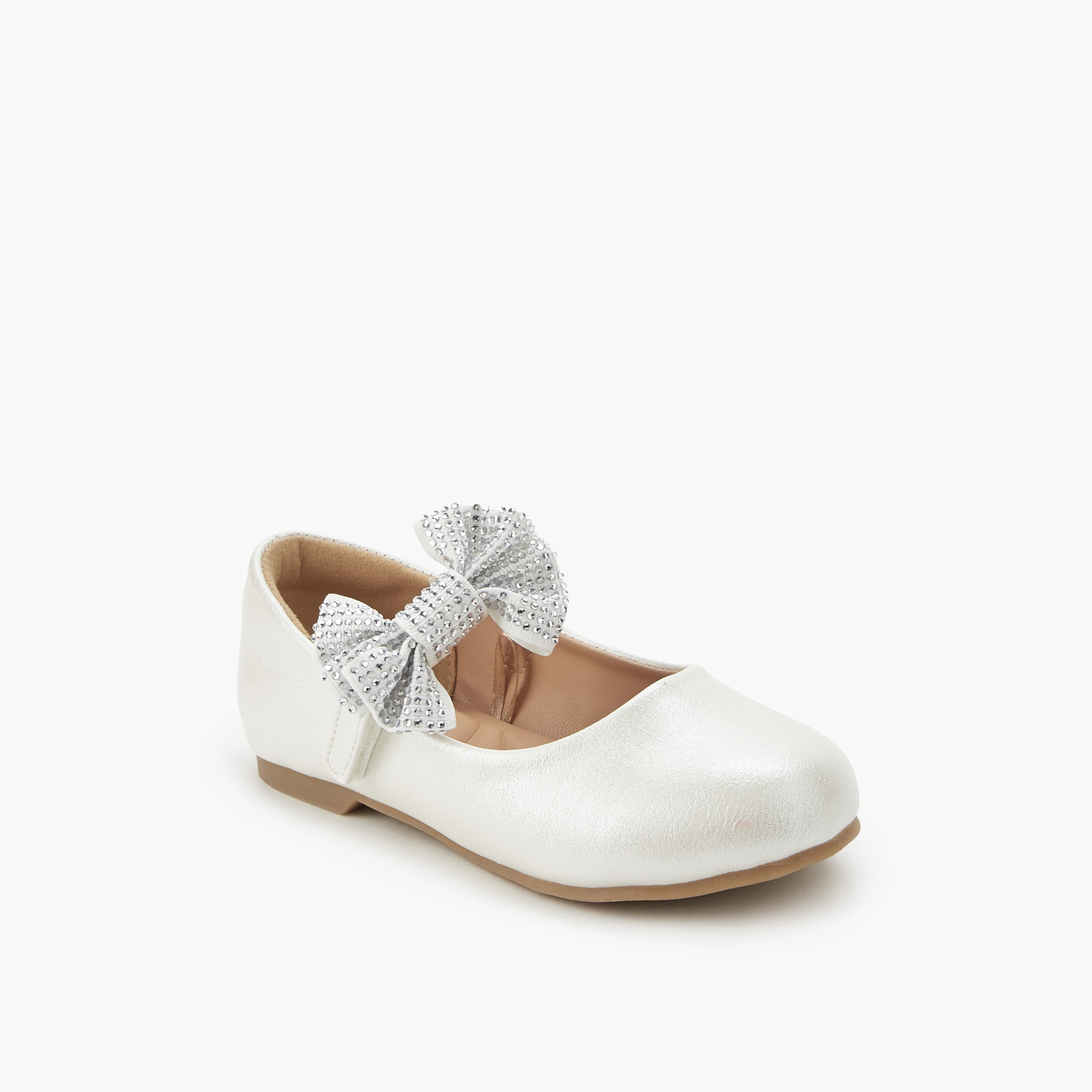 حذاء باليرينا بشريط إغلاق لاصق للبنات من جونيورز-girls-shoes-maryjanes-image-2