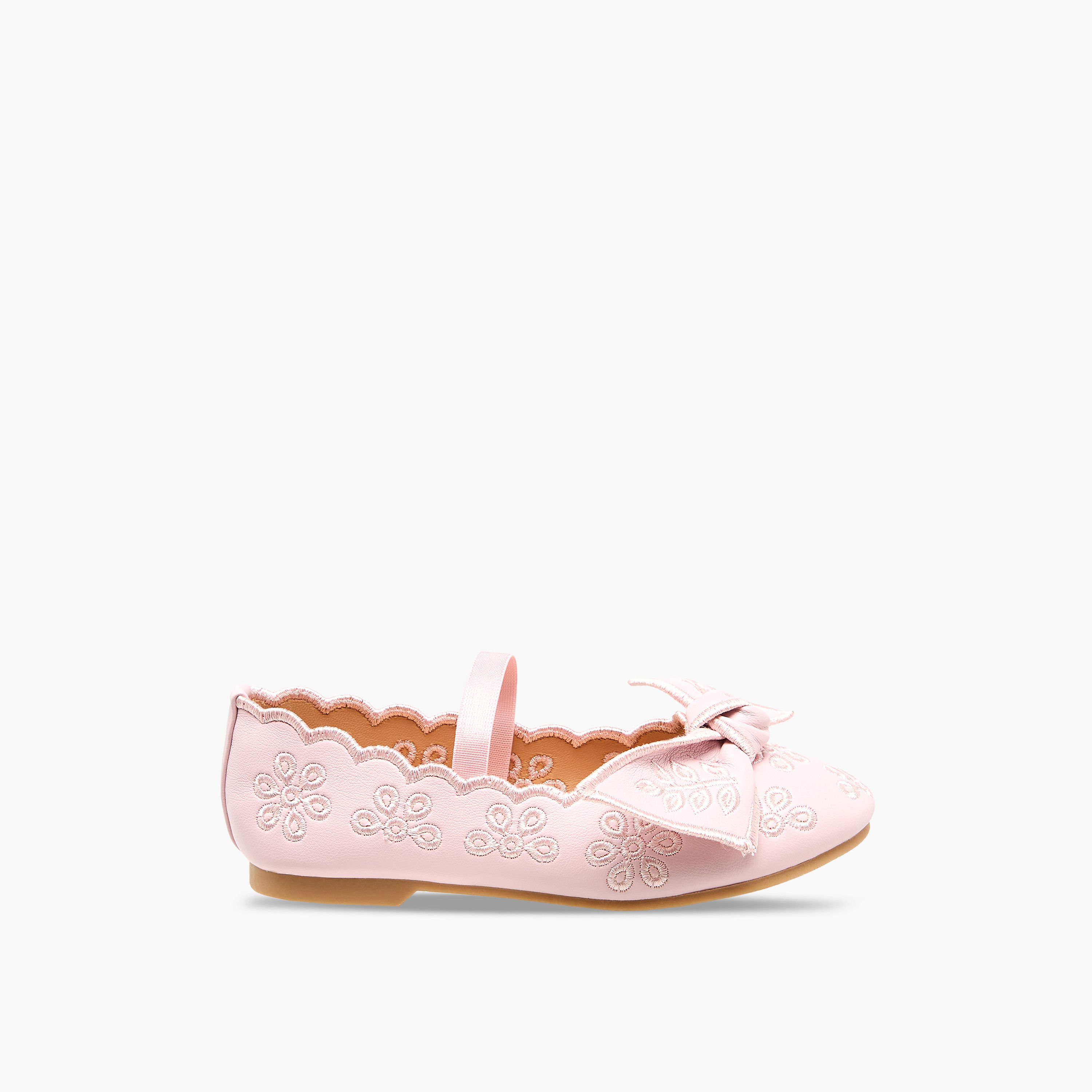 حذاء باليرينا مطرز بفيونكة للبنات من جونيورز-girls-shoes-ballerinas-image-3