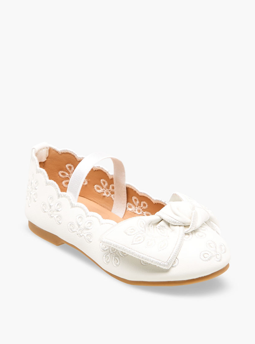 حذاء باليرينا مطرز بفيونكة للبنات من جونيورز-girls-shoes-ballerinas-image-2