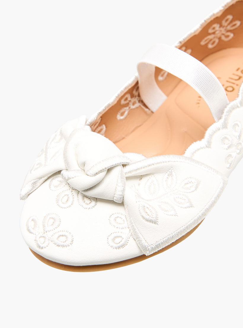 حذاء باليرينا مطرز بفيونكة للبنات من جونيورز-girls-shoes-ballerinas-image-6