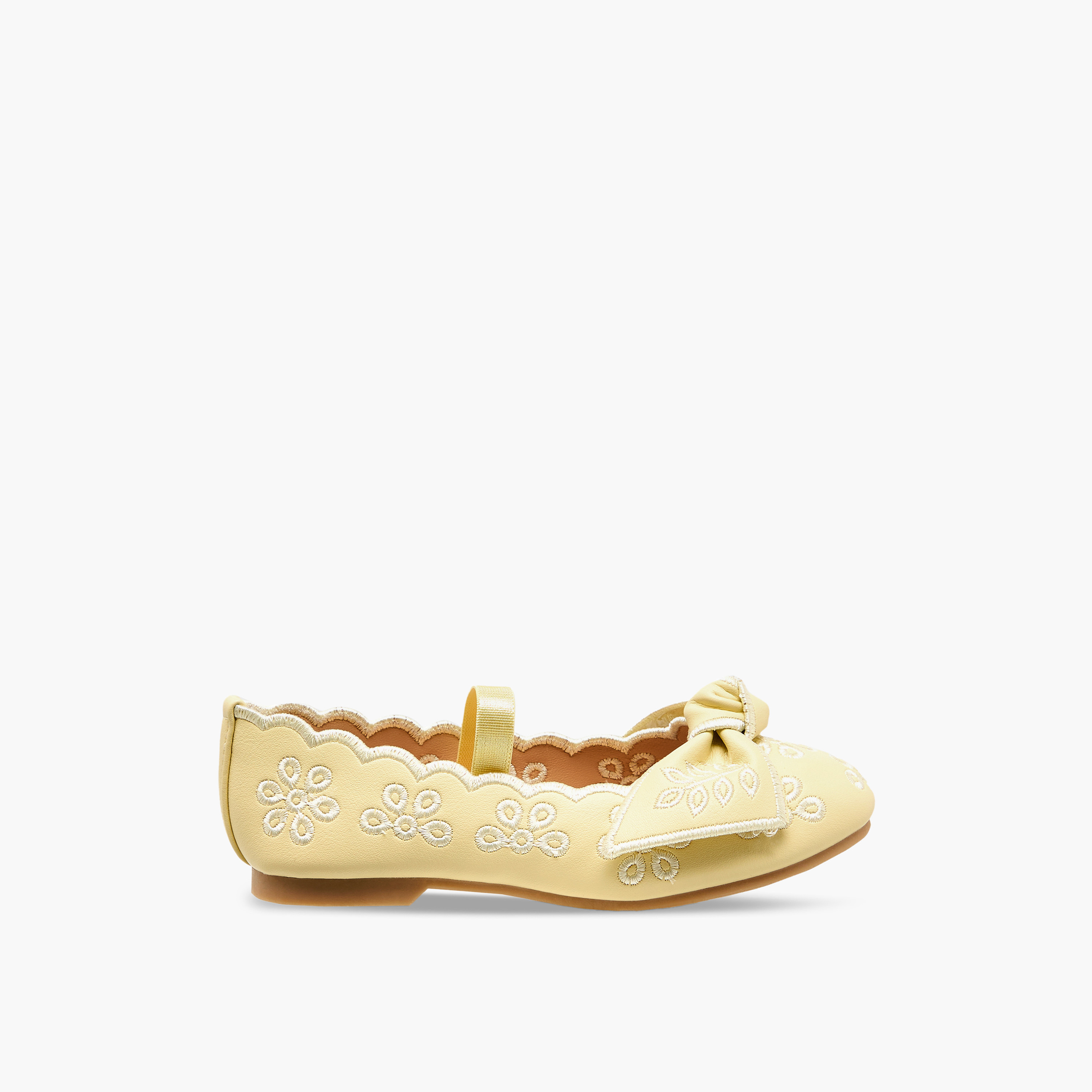 حذاء باليرينا مطرز بفيونكة للبنات من جونيورز-girls-shoes-ballerinas-image-3