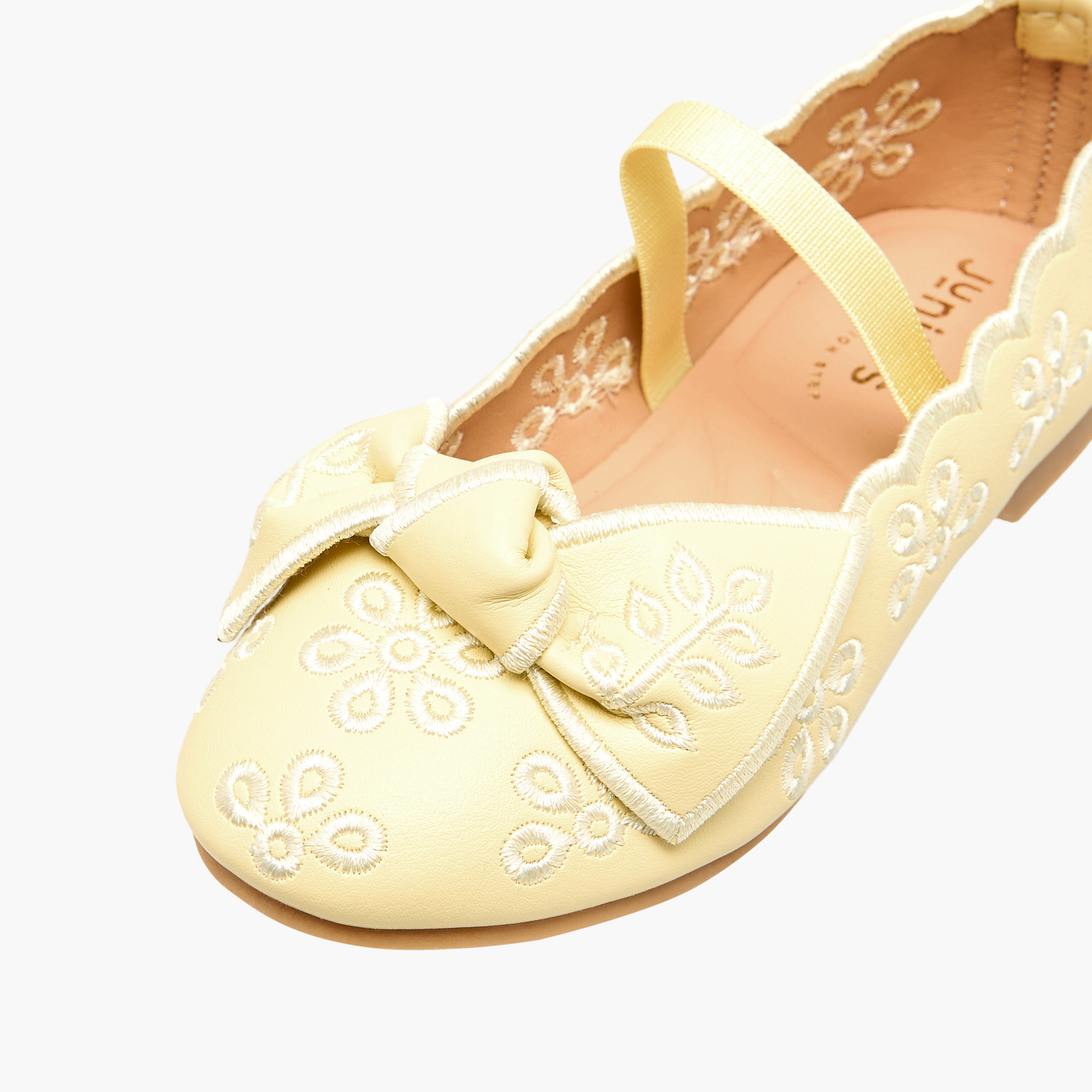 حذاء باليرينا مطرز بفيونكة للبنات من جونيورز-girls-shoes-ballerinas-image-6
