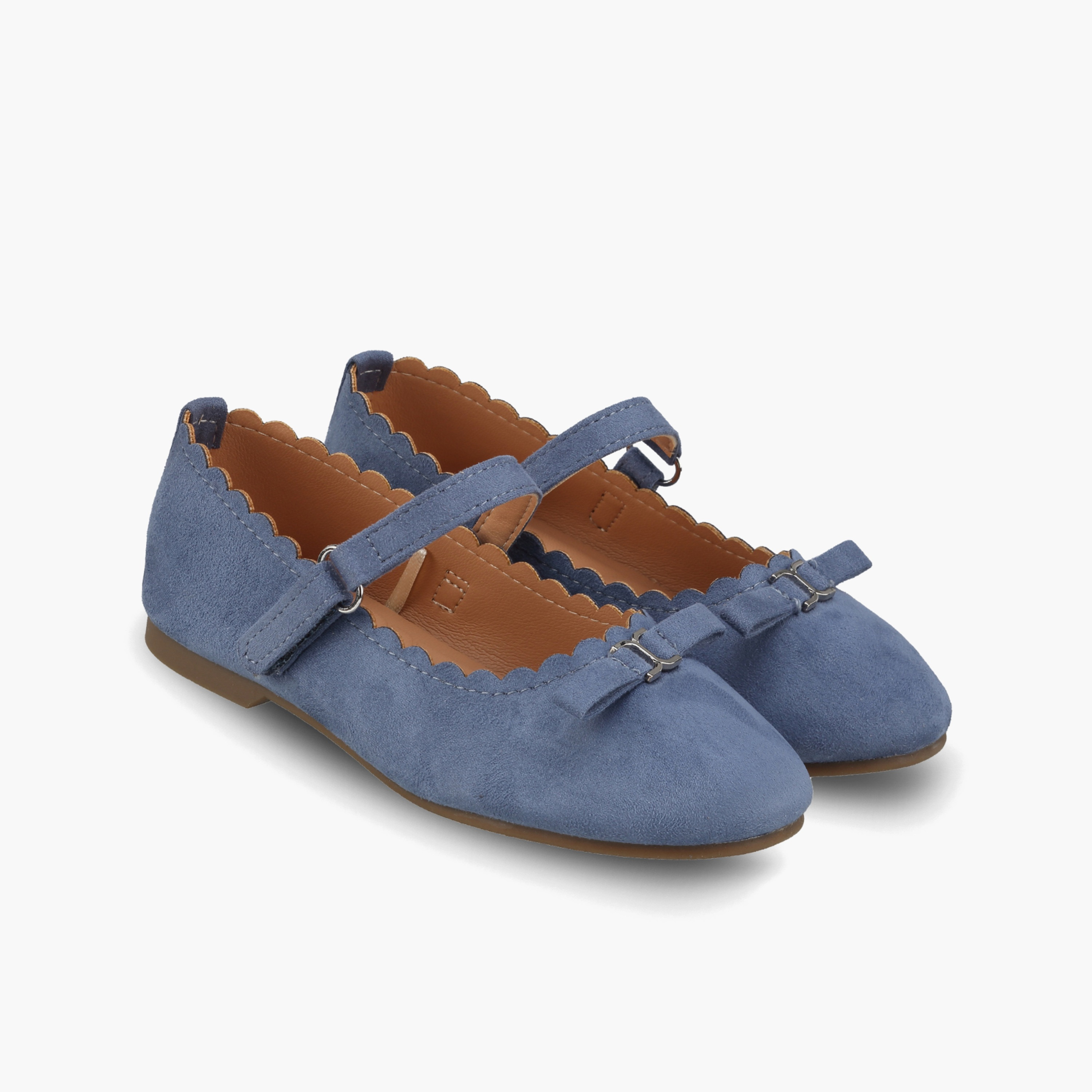 Juniors Girls Scalloped Bow Accent Mary Jane Shoes-girls-shoes-ballerinas-image-1