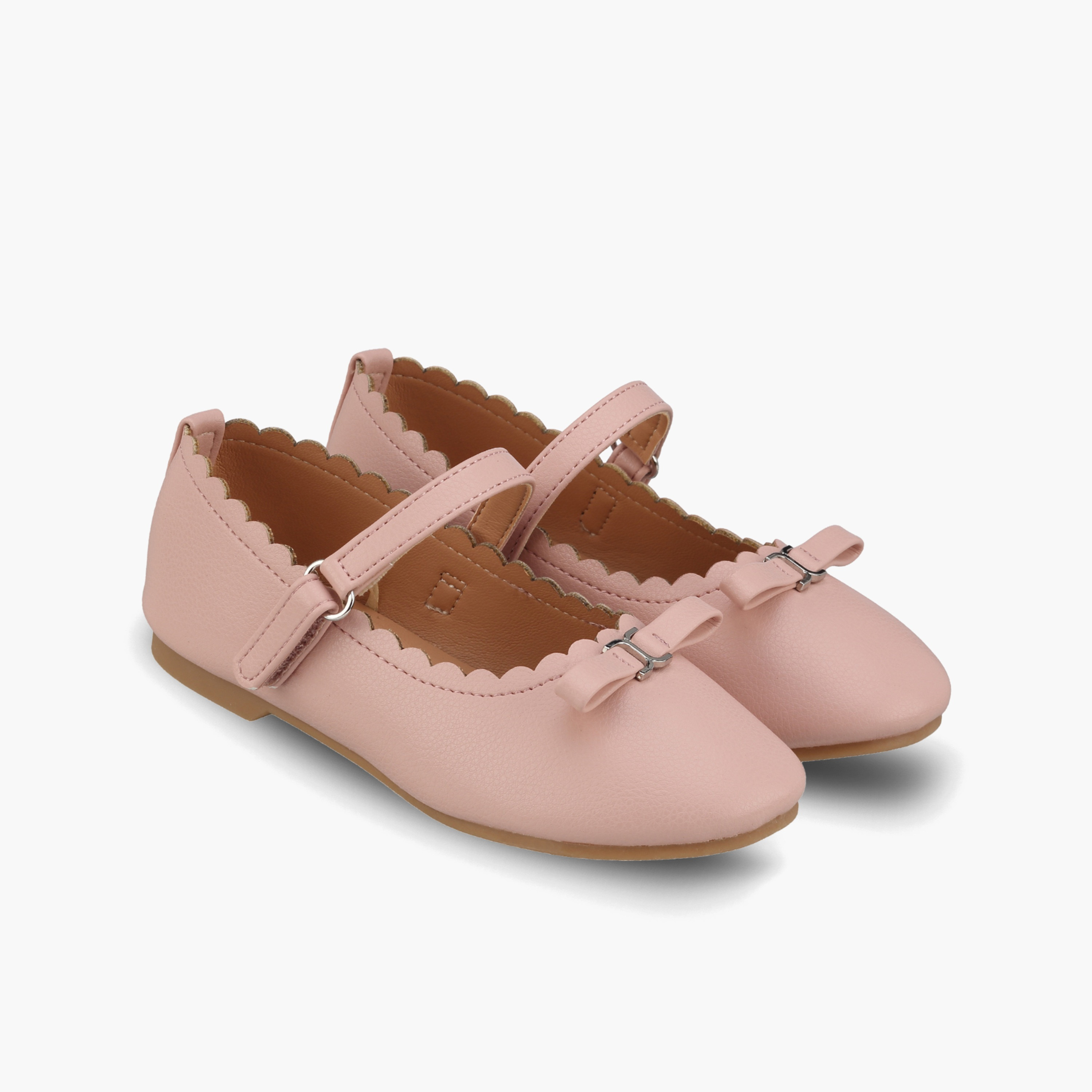 Juniors Girls Scalloped Bow Accent Mary Jane Shoes-girls-shoes-ballerinas-image-1