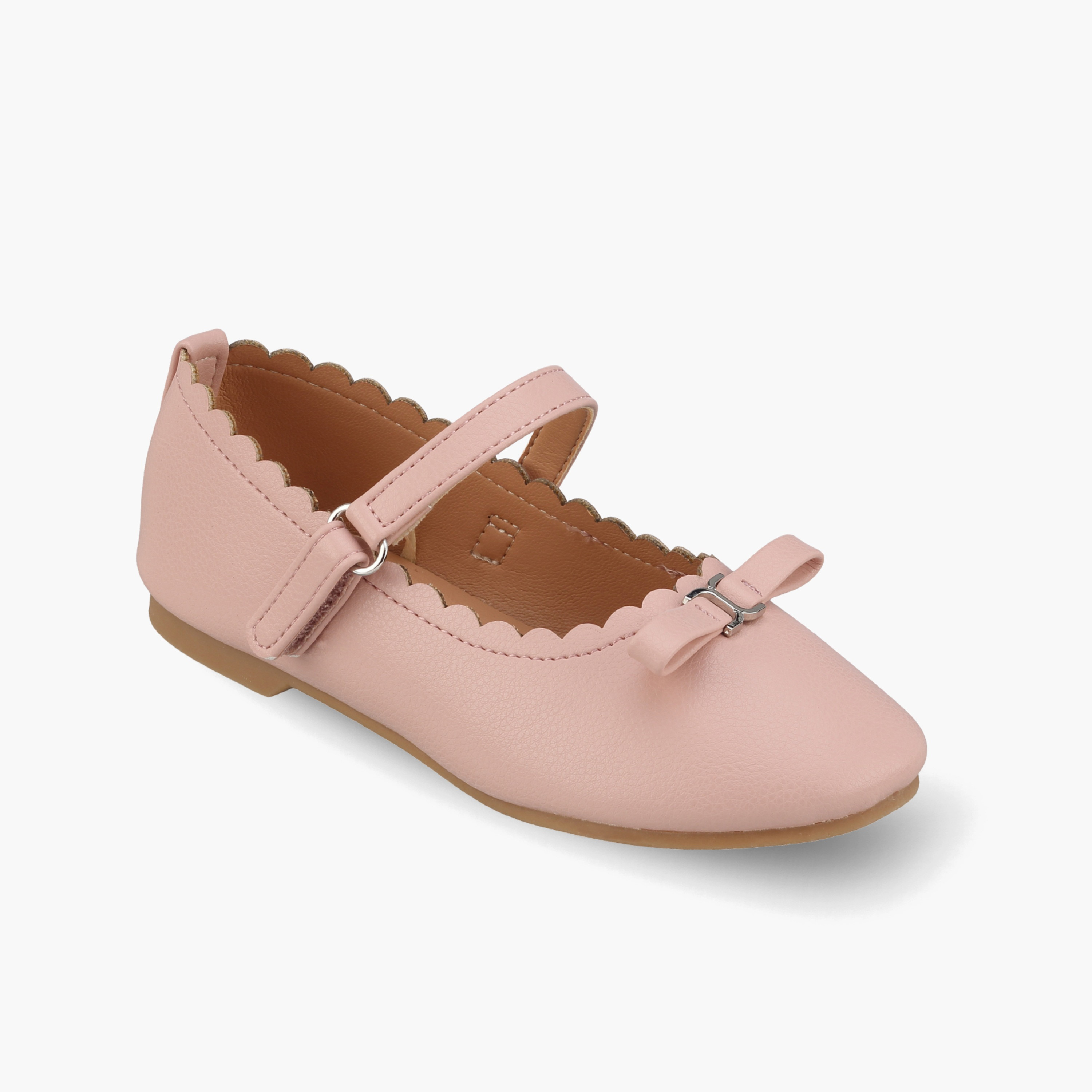 Juniors Girls Scalloped Bow Accent Mary Jane Shoes-girls-shoes-ballerinas-image-2