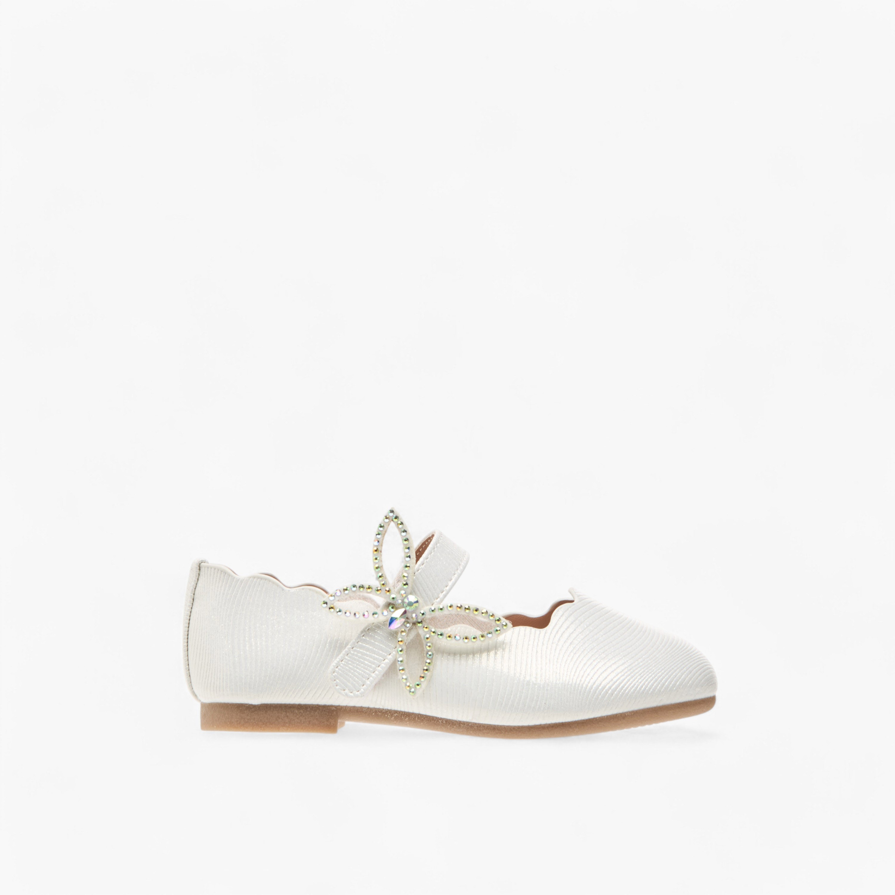 حذاء باليرينا بارز الملمس بزينة فراشة مع شريط إغلاق من جونيورز-girls-shoes-maryjanes-image-3
