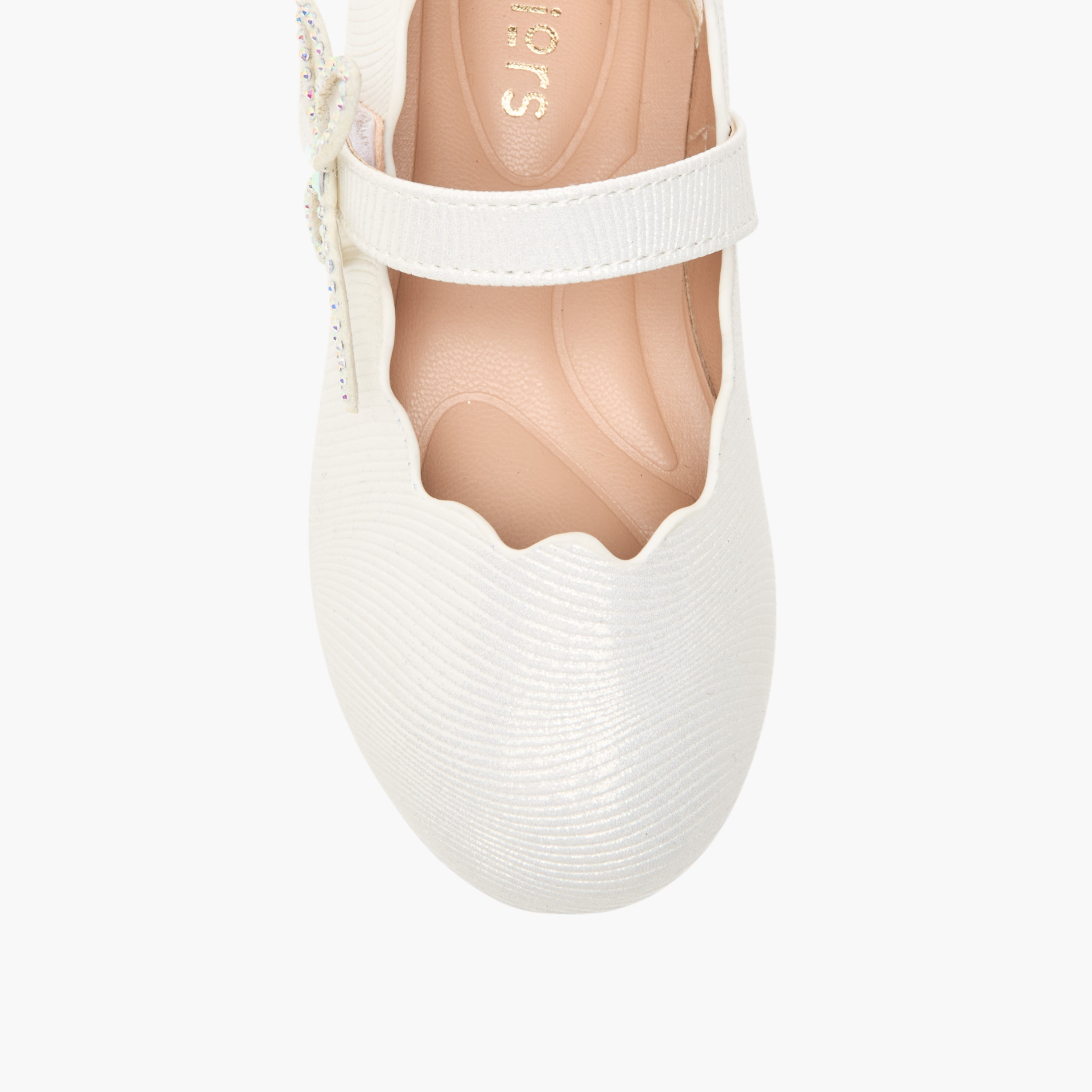 حذاء باليرينا بارز الملمس بزينة فراشة مع شريط إغلاق من جونيورز-girls-shoes-maryjanes-image-4