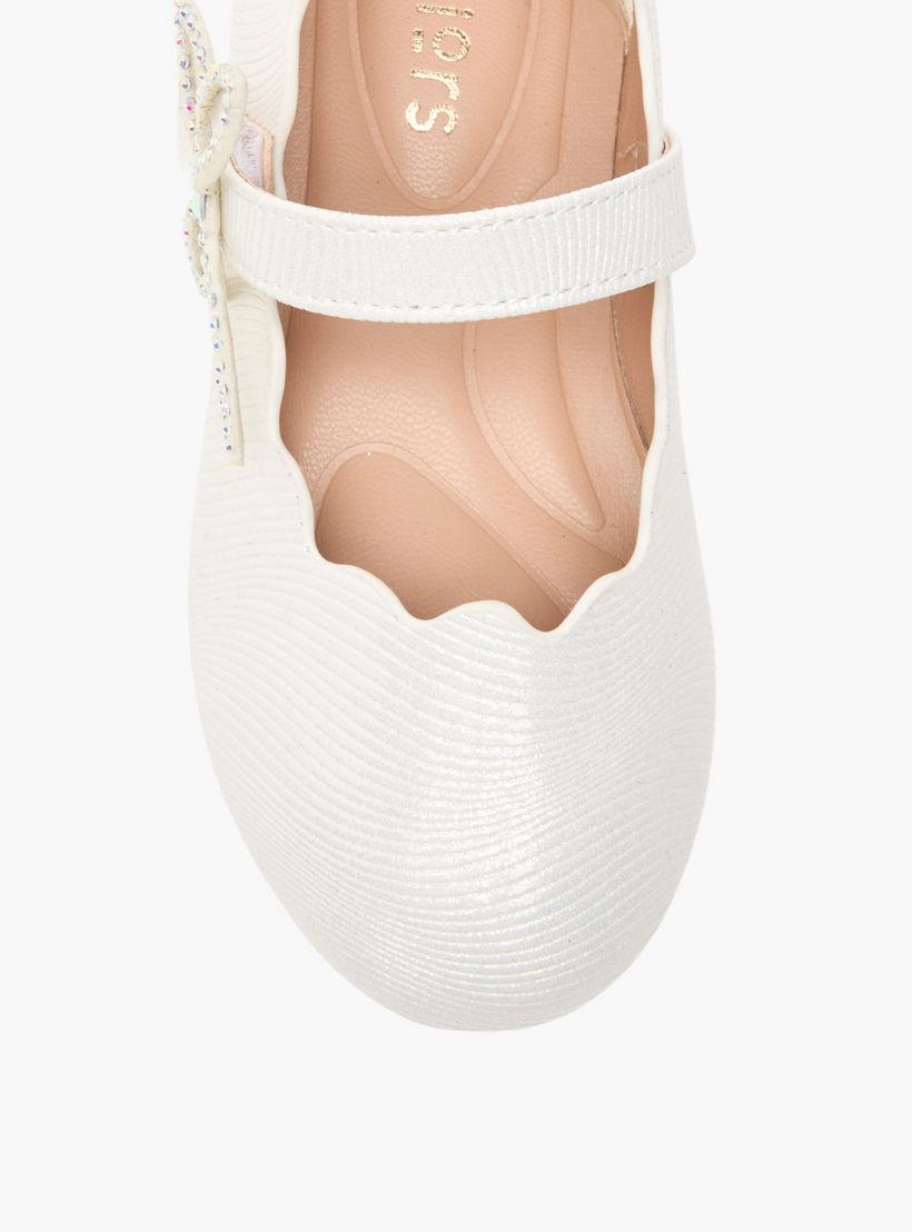حذاء باليرينا بارز الملمس بزينة فراشة مع شريط إغلاق من جونيورز-girls-shoes-maryjanes-image-4