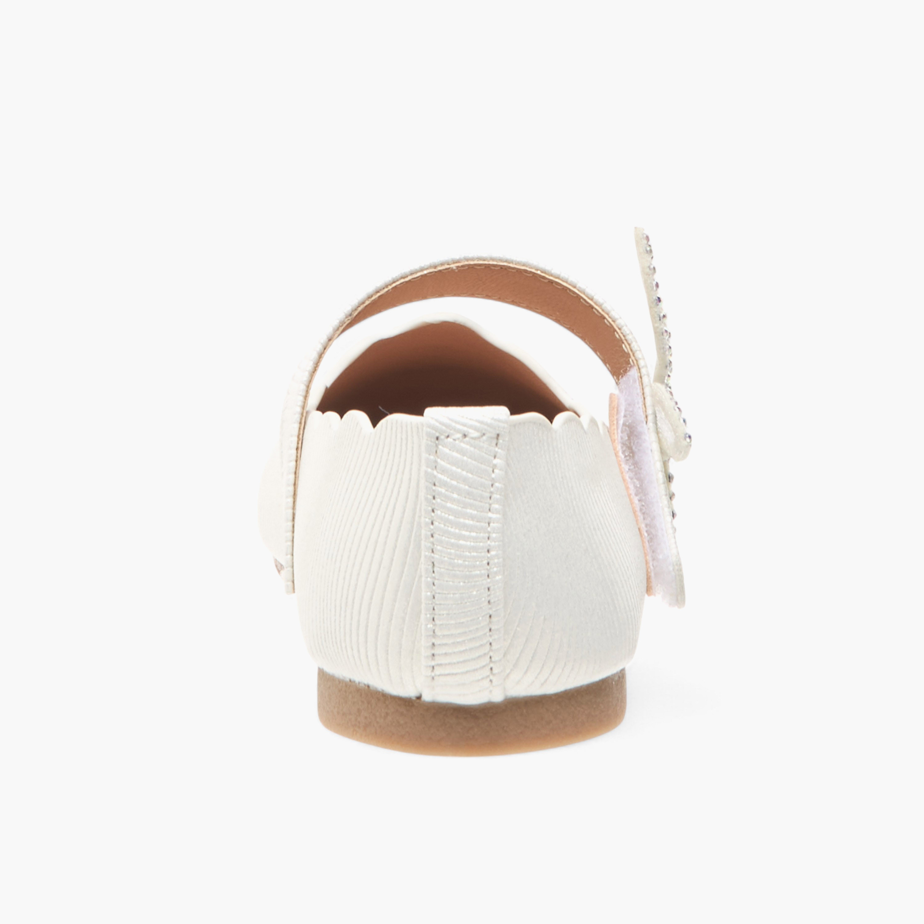 حذاء باليرينا بارز الملمس بزينة فراشة مع شريط إغلاق من جونيورز-girls-shoes-maryjanes-image-6