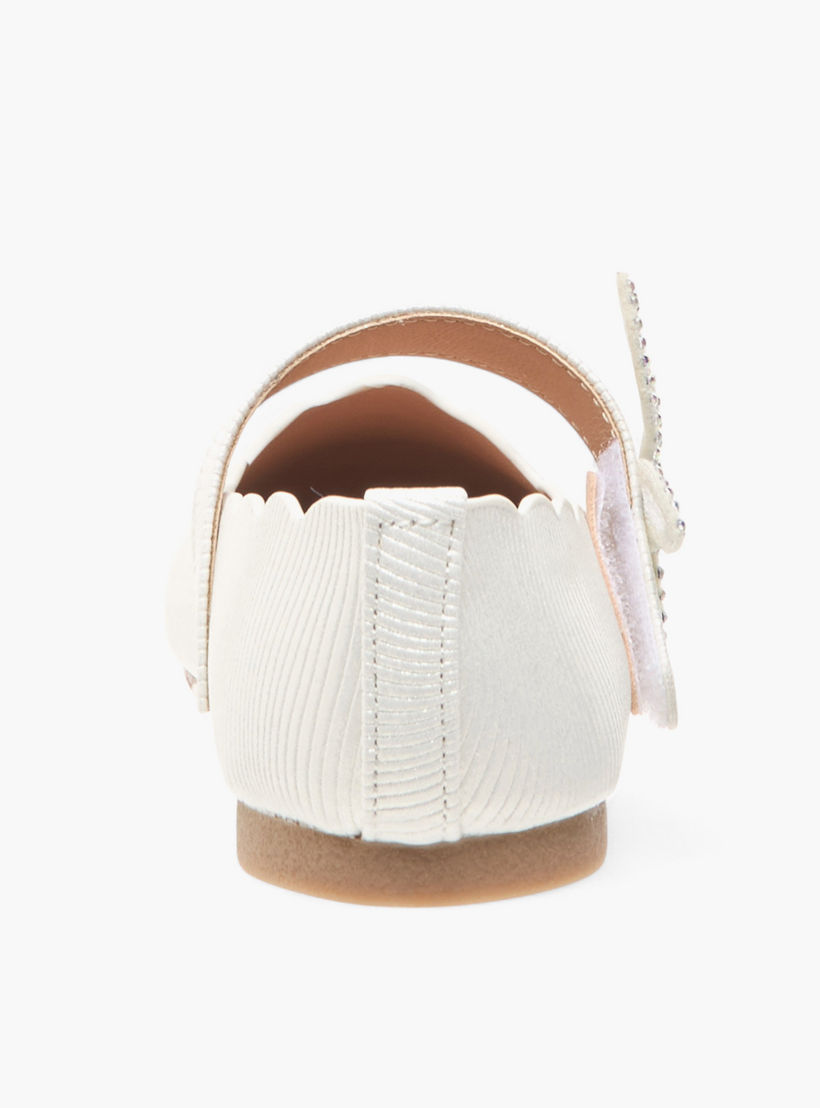 حذاء باليرينا بارز الملمس بزينة فراشة مع شريط إغلاق من جونيورز-girls-shoes-maryjanes-image-6