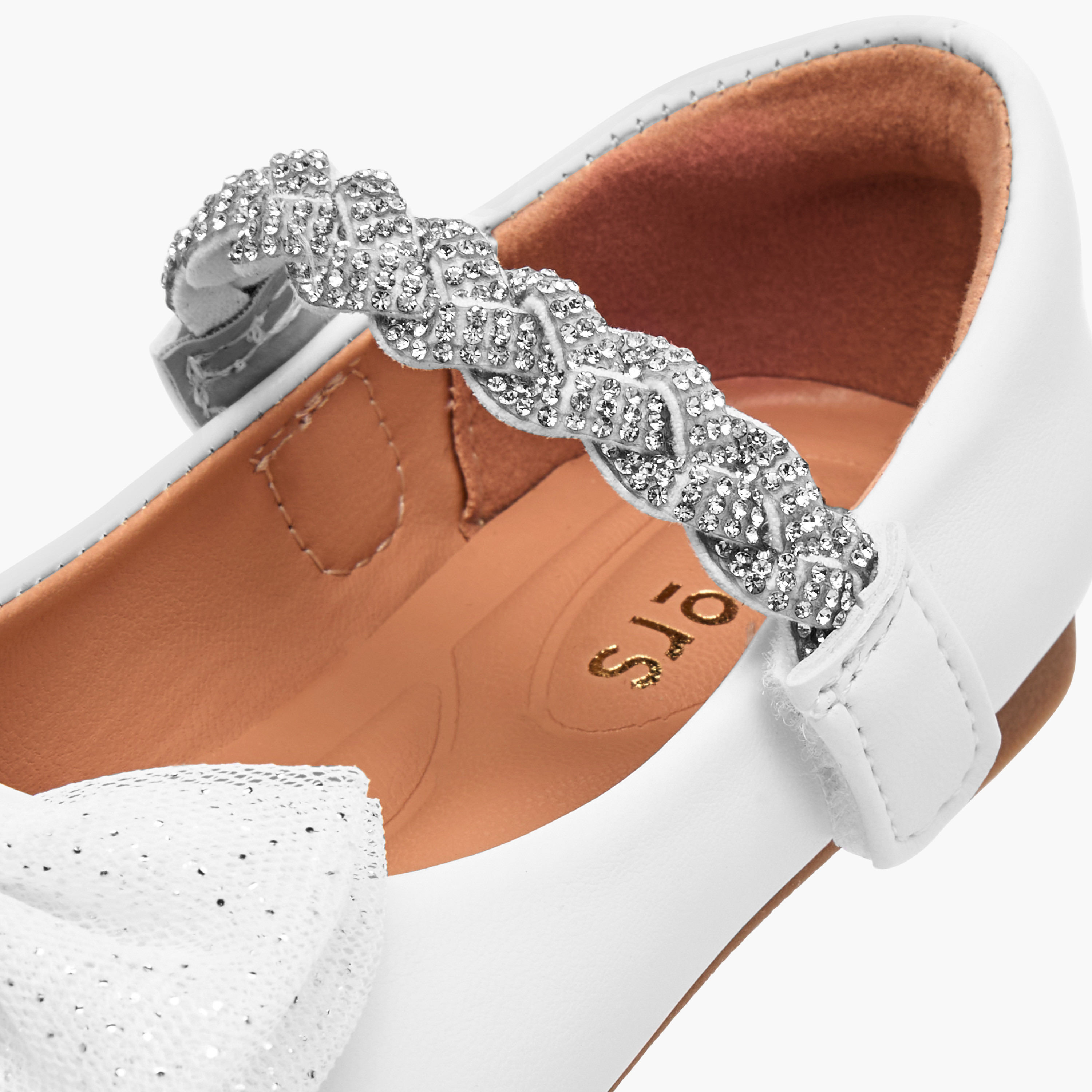 حذاء باليرينا مزين بفيونكة وشريط إغلاق لاصق من جونيورز-girls-shoes-ballerinas-image-6