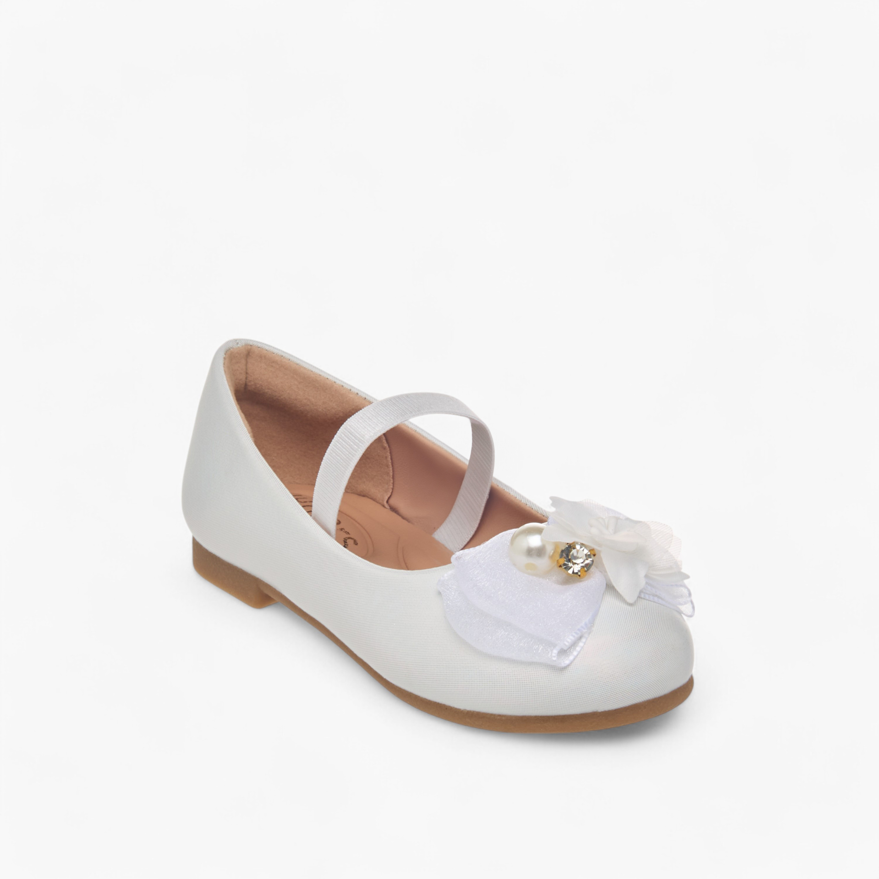 Juniors Floral Accent Slip-On Ballerina Shoes with Elastic Strap-girls-shoes-ballerinas-image-8