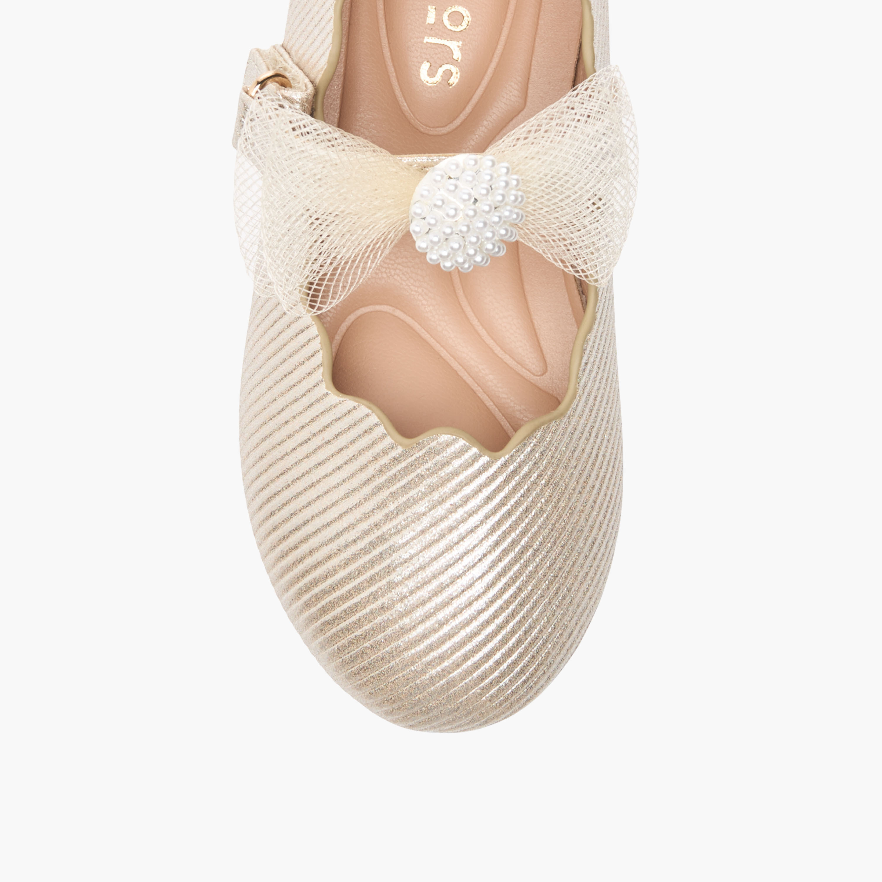 حذاء باليرينا بزينة فيونكة مع شريط إغلاق من جونيورز-girls-shoes-ballerinas-image-4