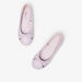 Little Missy Quilted Slip-On Round Toe Ballerina Shoes with Bow Applique-Girl%27s Ballerinas-thumbnail-1