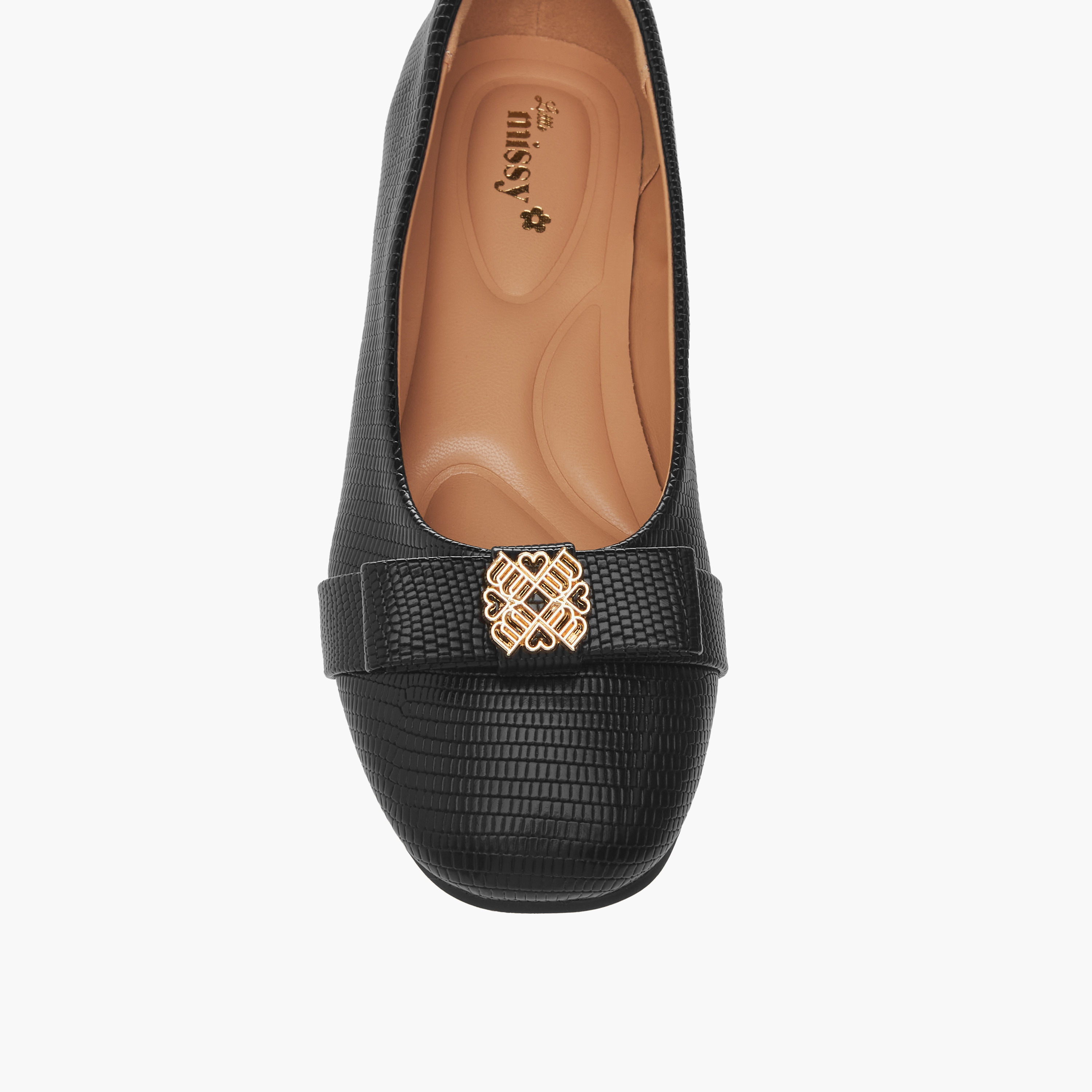 حذاء باليرينا سهل الارتداء بزينة معدنية من ليتل ميسي-girls-shoes-ballerinas-image-4