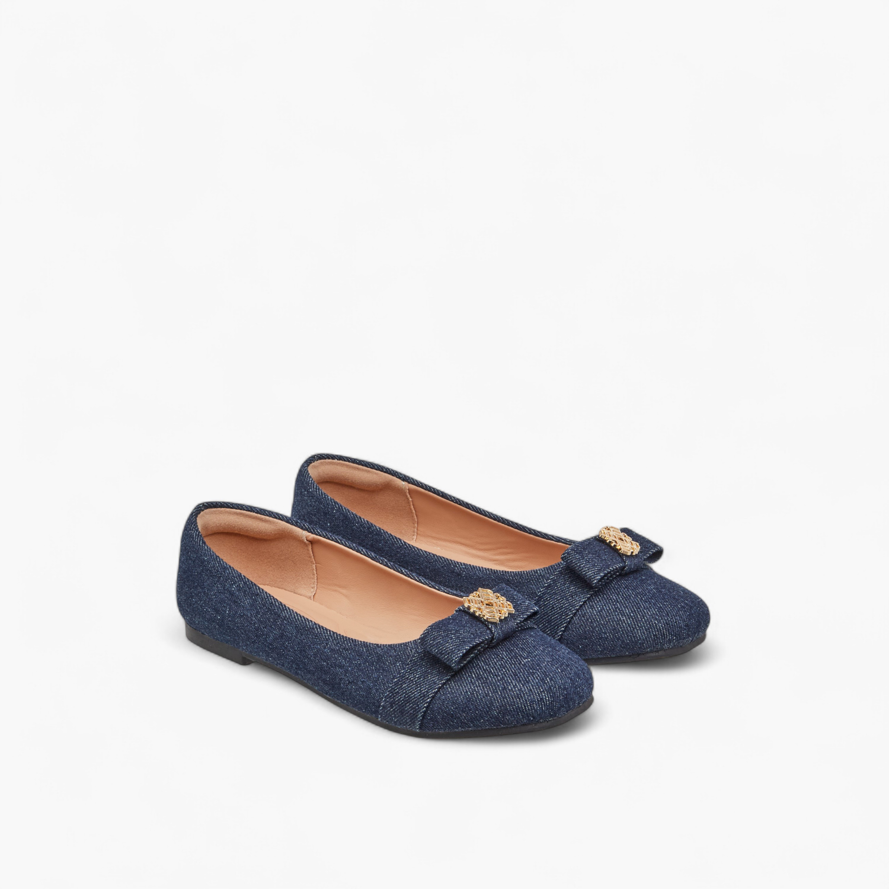 Little Missy Metal Accent Slip-On Ballerina Shoes-girls-shoes-ballerinas-image-1