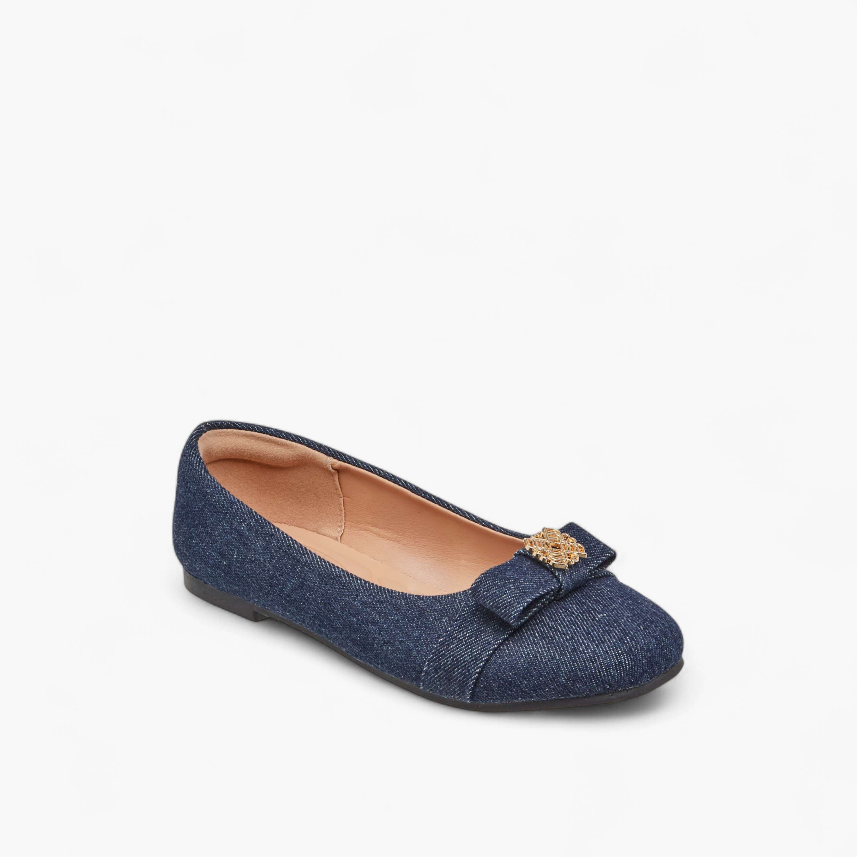 Little Missy Metal Accent Slip-On Ballerina Shoes-girls-shoes-ballerinas-image-2