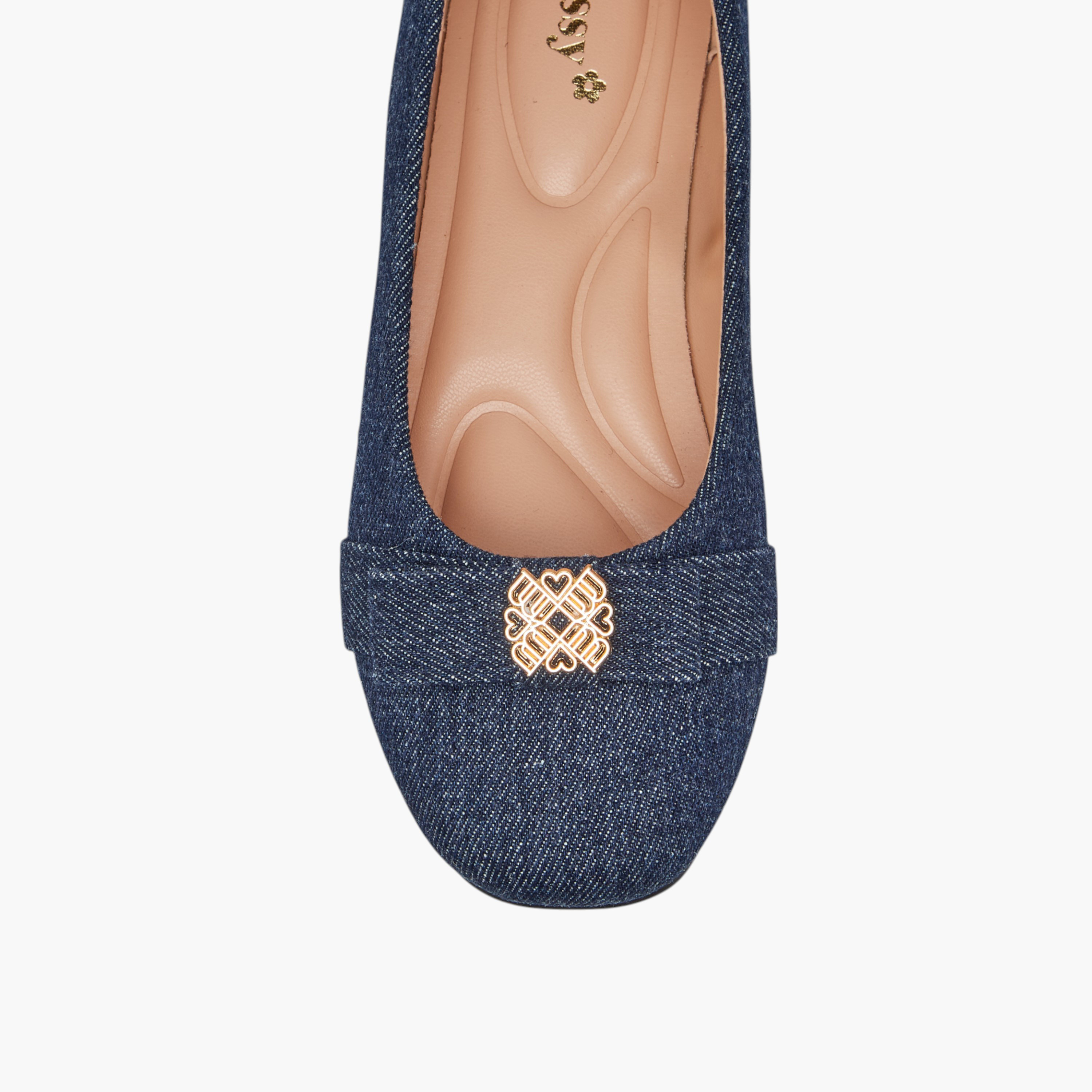 Little Missy Metal Accent Slip-On Ballerina Shoes-girls-shoes-ballerinas-image-4