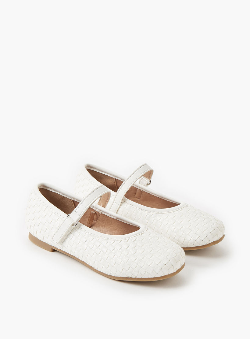 حذاء باليرينا بشريط إغلاق لاصق للبنات من جونيورز-girls-shoes-maryjanes-image-1