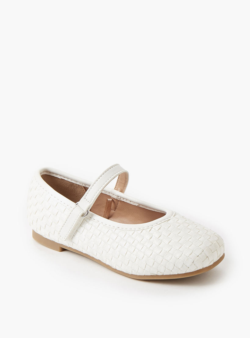 حذاء باليرينا بشريط إغلاق لاصق للبنات من جونيورز-girls-shoes-maryjanes-image-2
