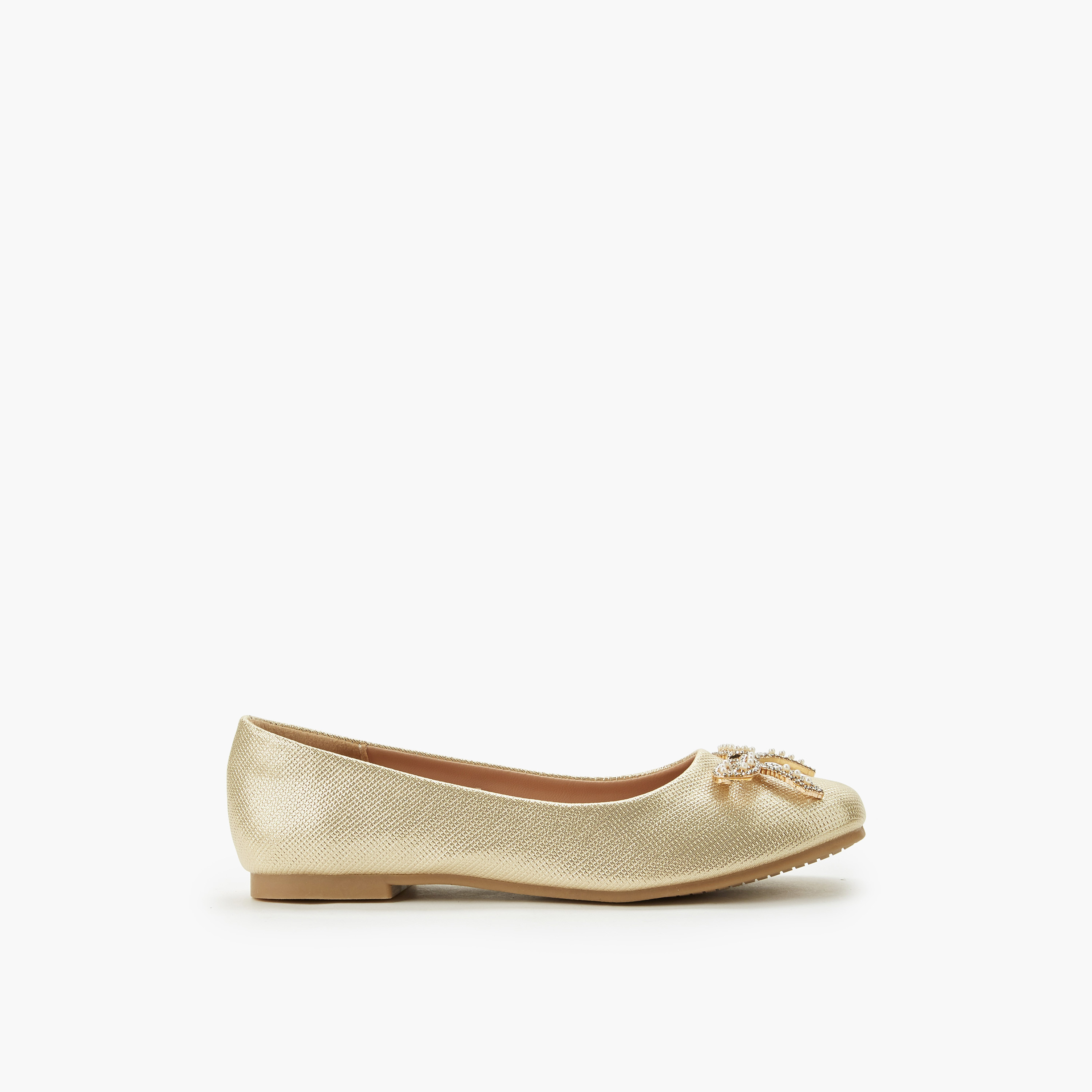 Celeste Girls Bow Embellished Ballerina Shoes-girls-shoes-ballerinas-image-3
