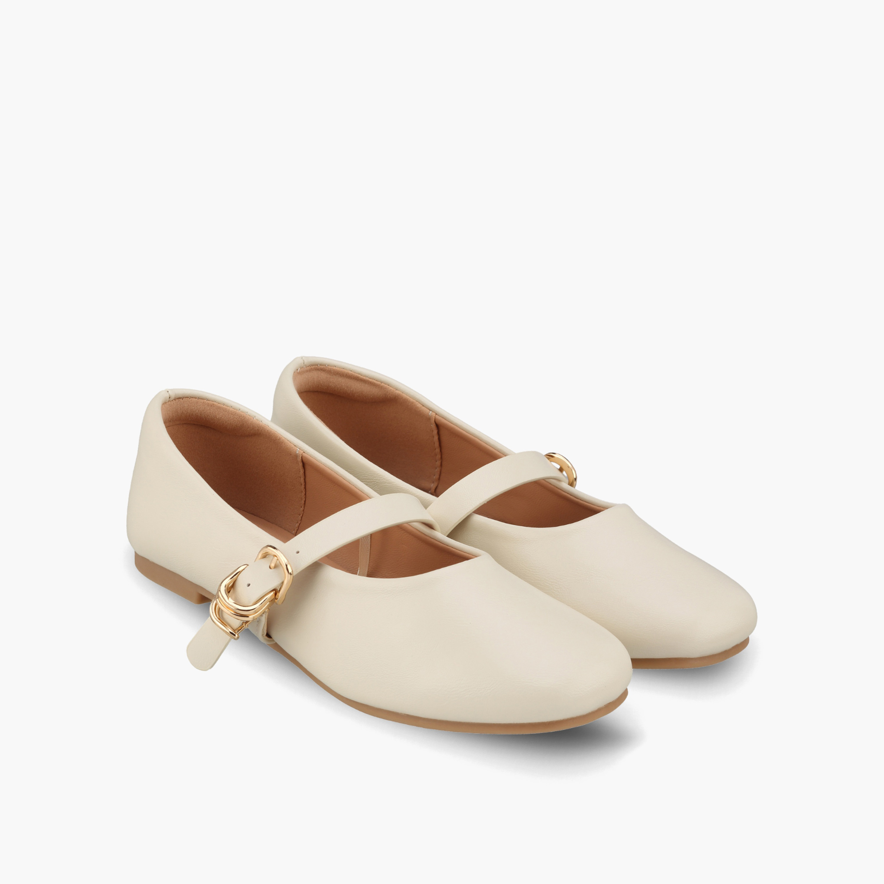 Little Missy Girls Textured Mary Jane Shoes-girls-shoes-ballerinas-image-1