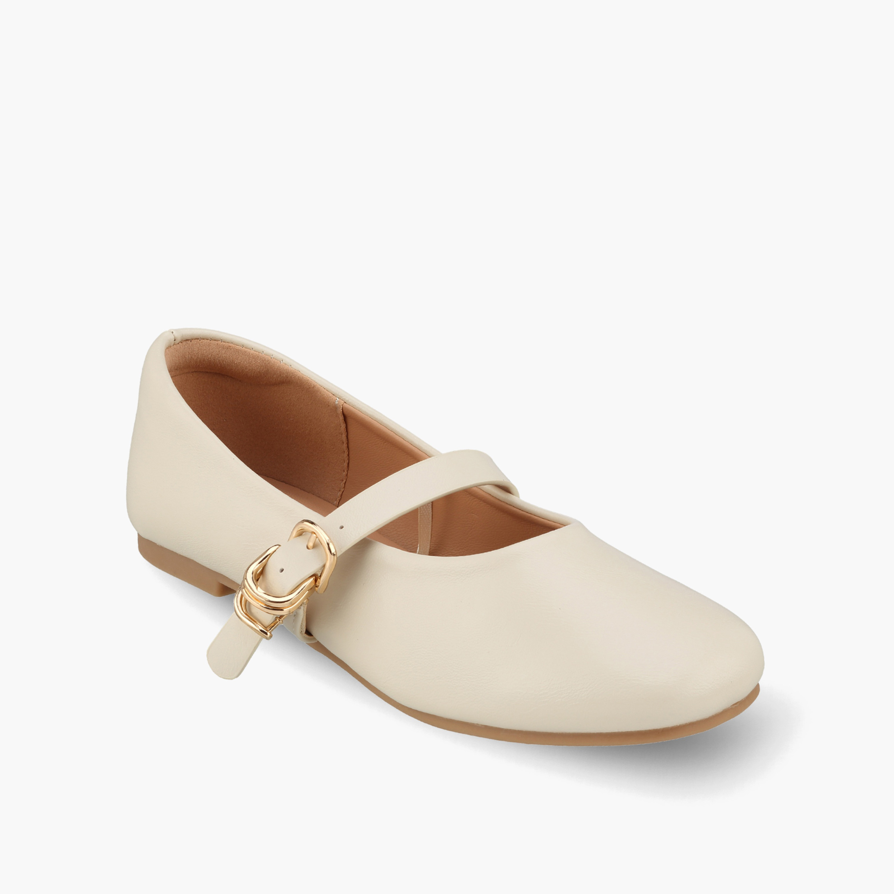 Little Missy Girls Textured Mary Jane Shoes-girls-shoes-ballerinas-image-2
