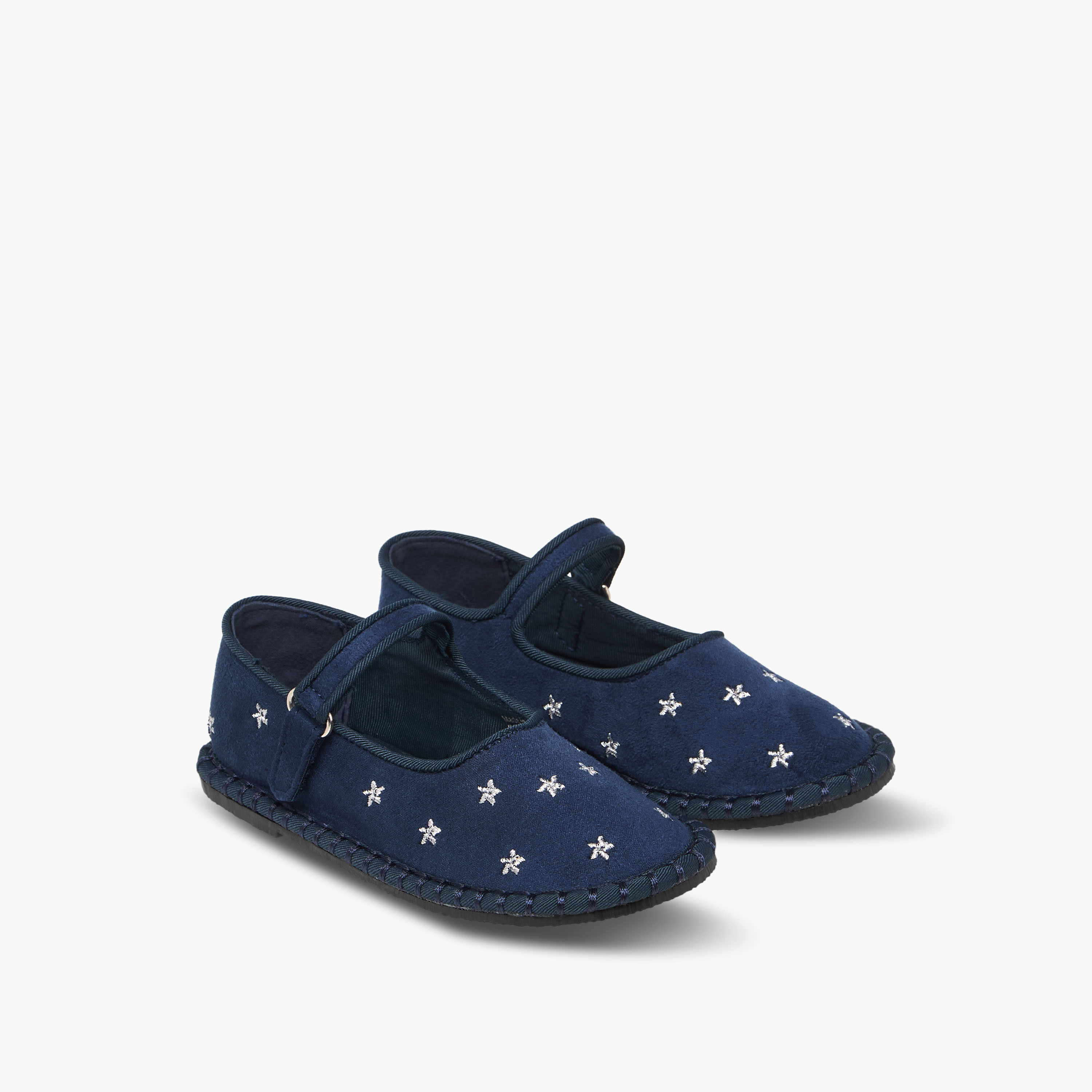 Flora Bella Girls Star Embroidered Hook and Loop Mary Jane Shoes-girls-shoes-maryjanes-image-1