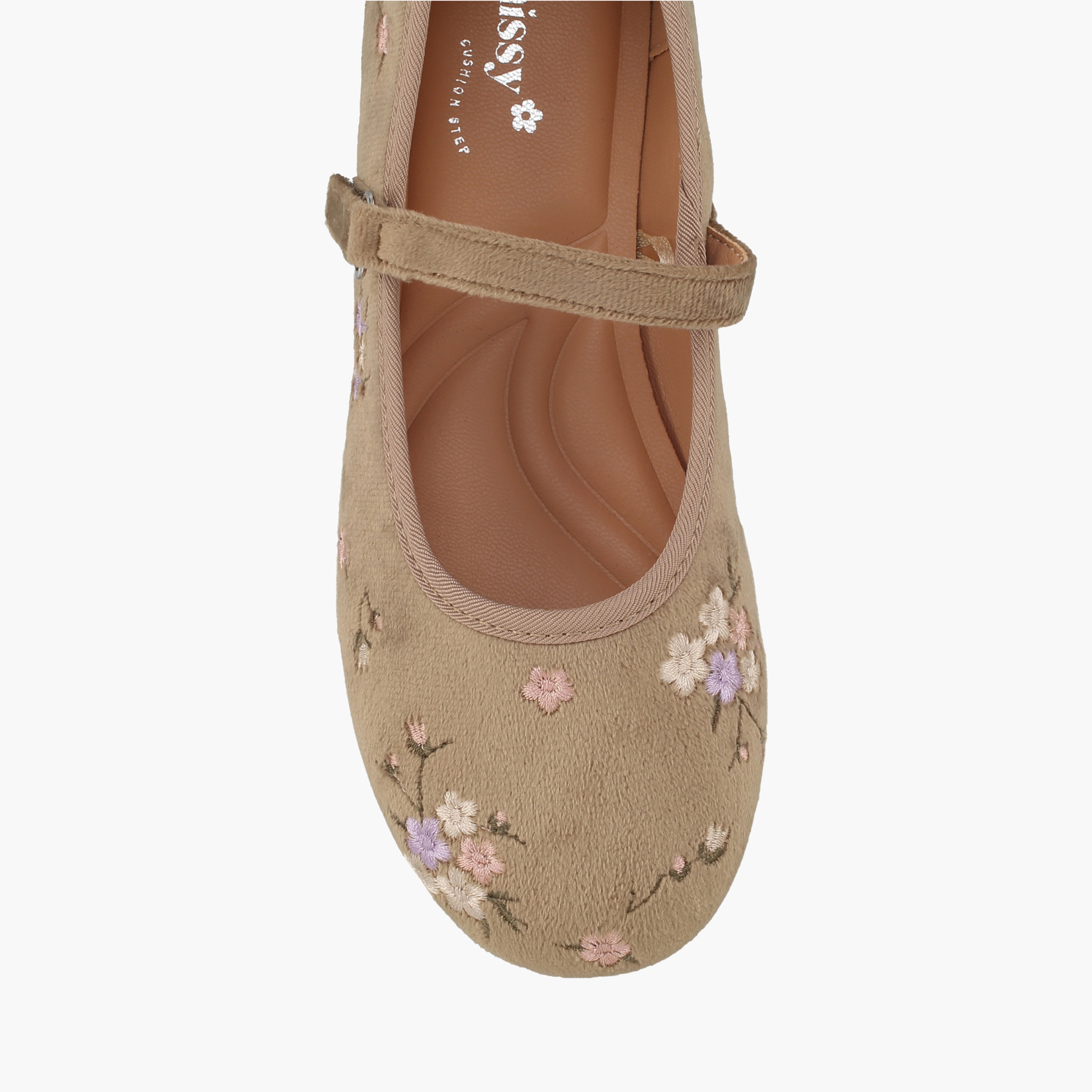 Little Missy Girls Floral Embroidery Mary Jane Shoes-girls-shoes-ballerinas-image-4