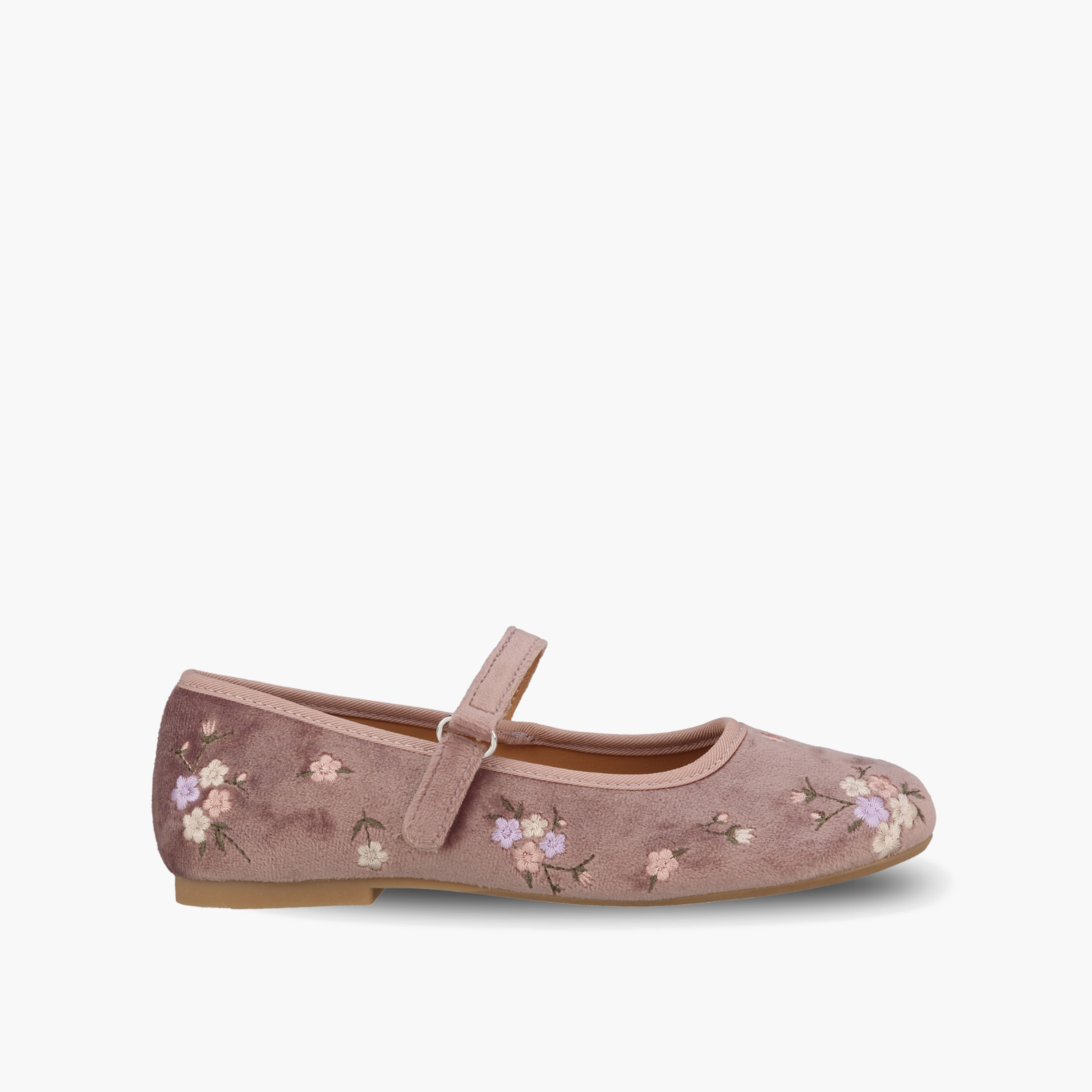 Little Missy Girls Floral Embroidery Mary Jane Shoes-girls-shoes-ballerinas-image-3