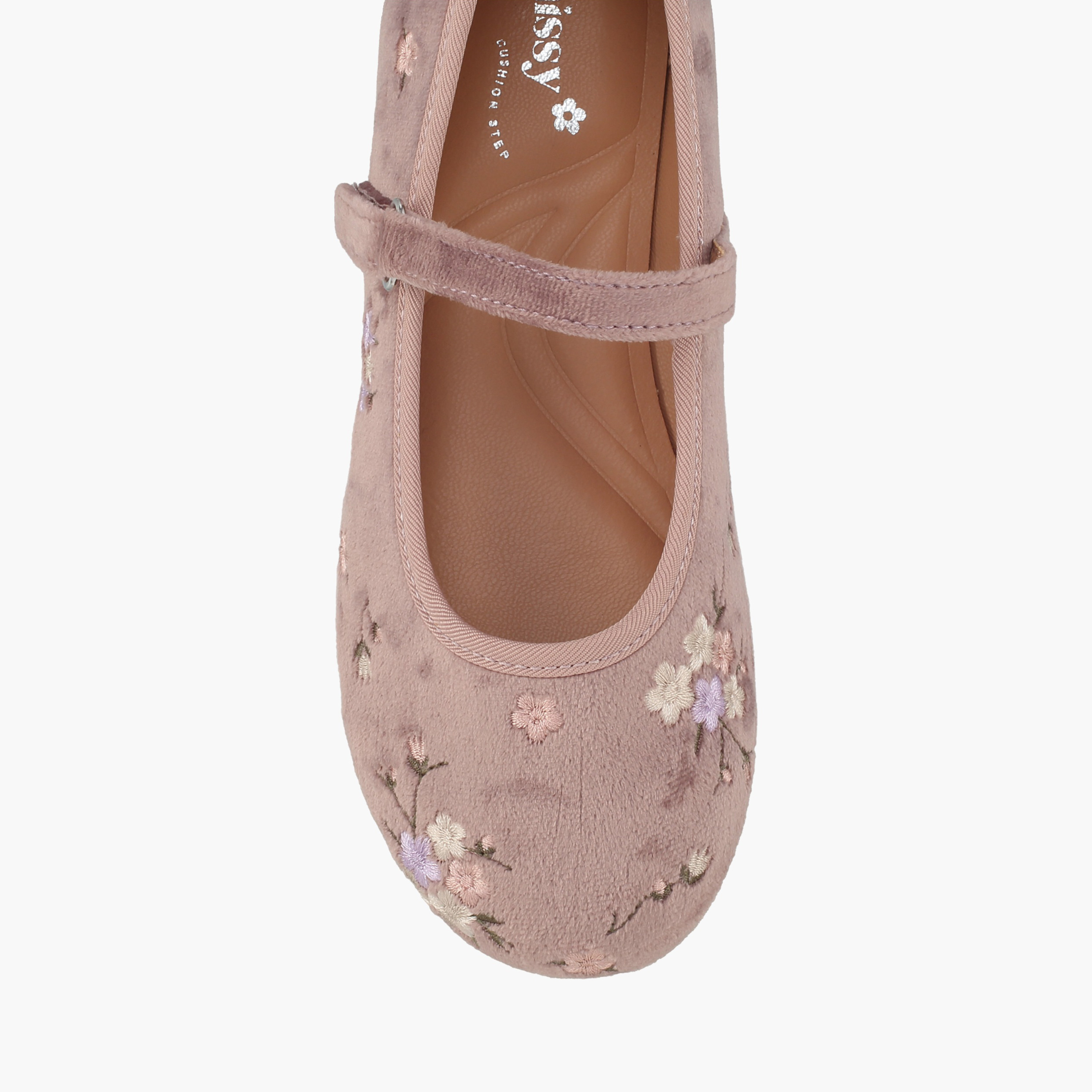 Little Missy Girls Floral Embroidery Mary Jane Shoes-girls-shoes-ballerinas-image-4