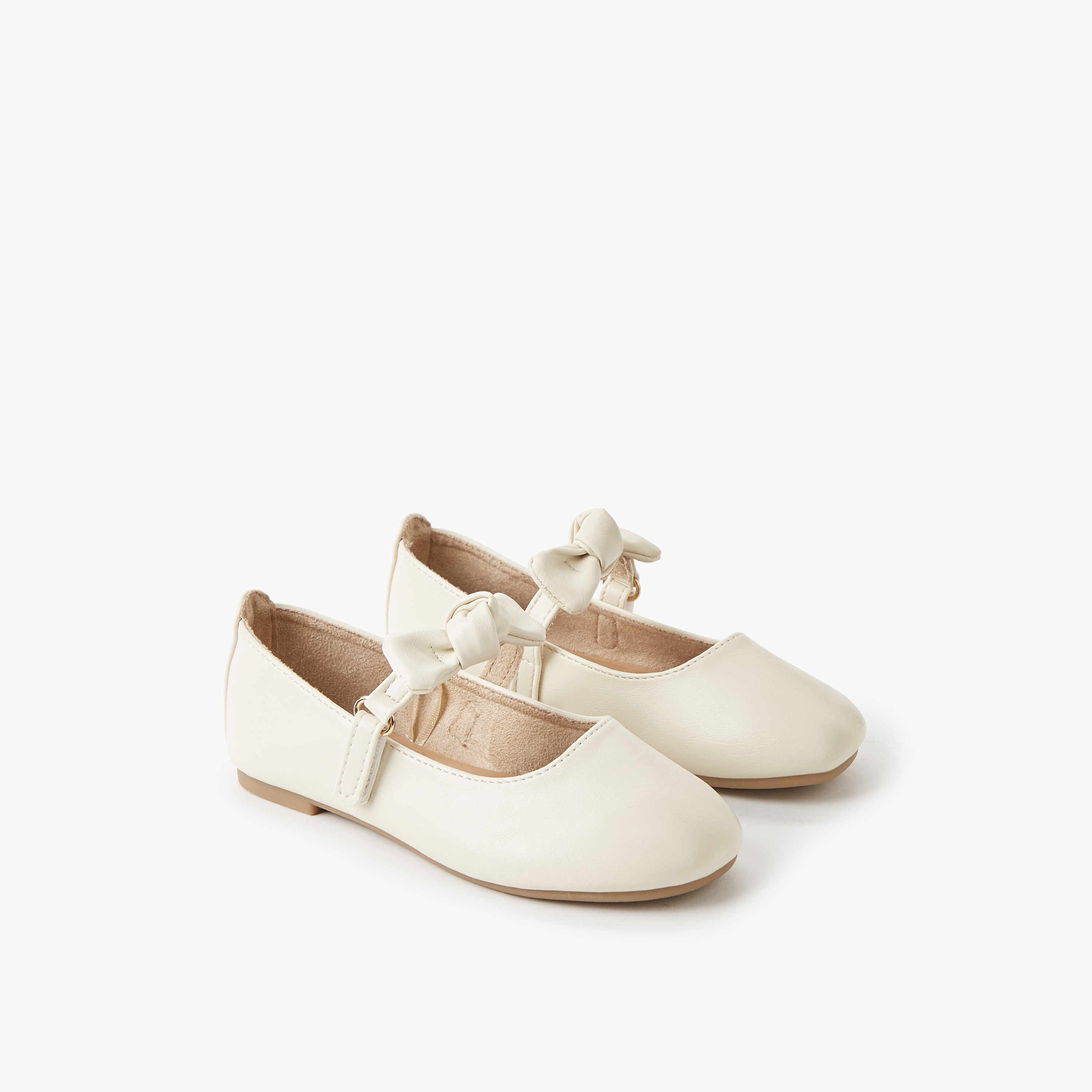 Juniors Girls Hook & Loop Ballerina Shoes-girls-shoes-ballerinas-image-1