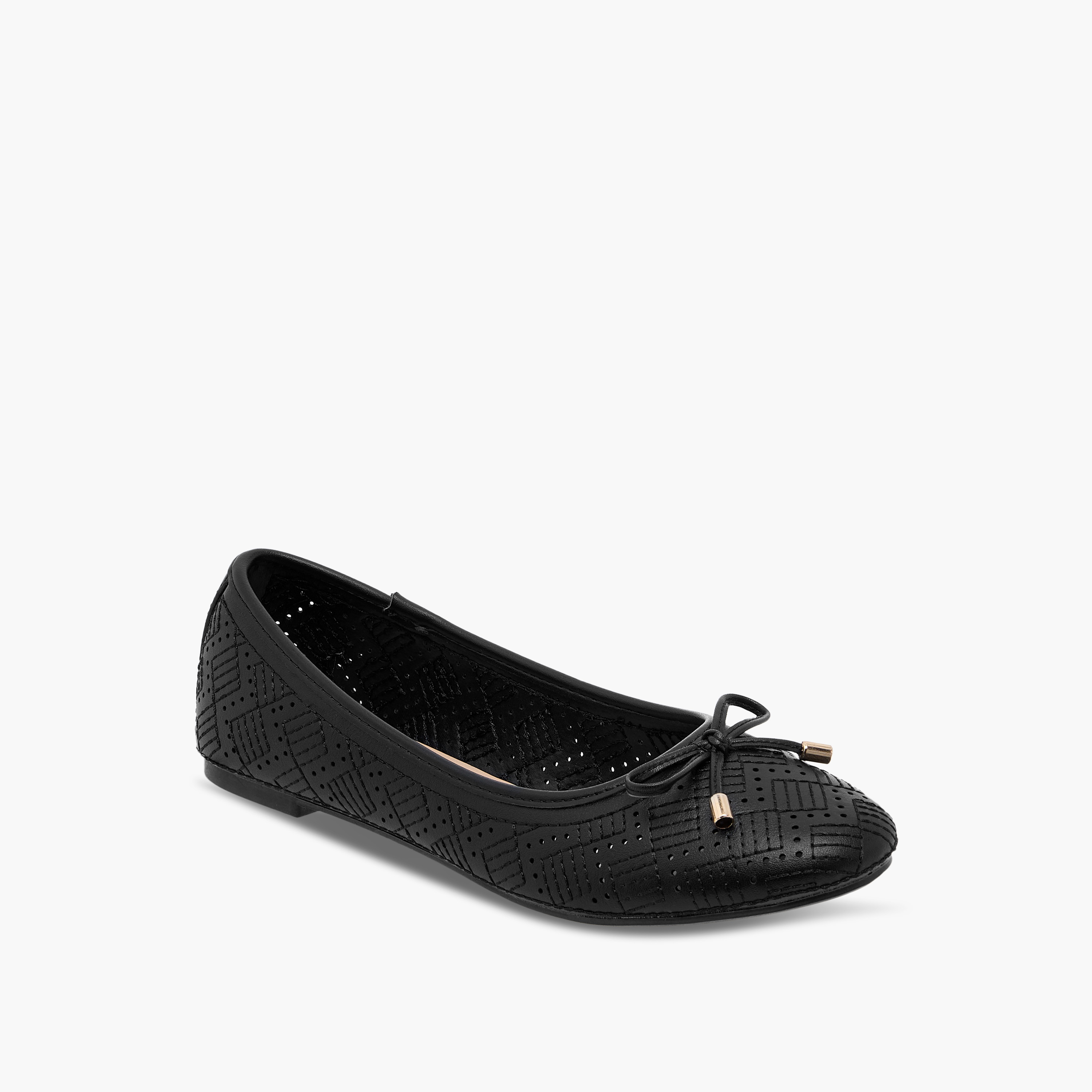 حذاء باليرينا بارز الملمس بفيونكة من فلورا بيلا-women-shoes-ballerinas-image-2