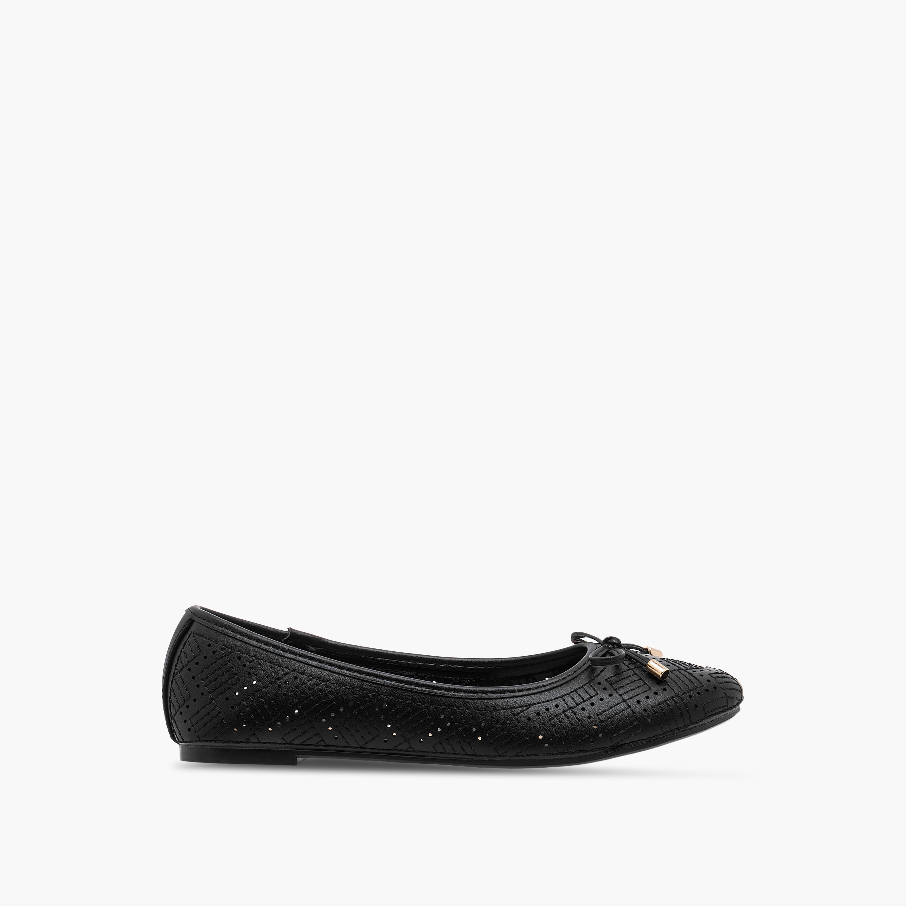 حذاء باليرينا بارز الملمس بفيونكة من فلورا بيلا-women-shoes-ballerinas-image-3