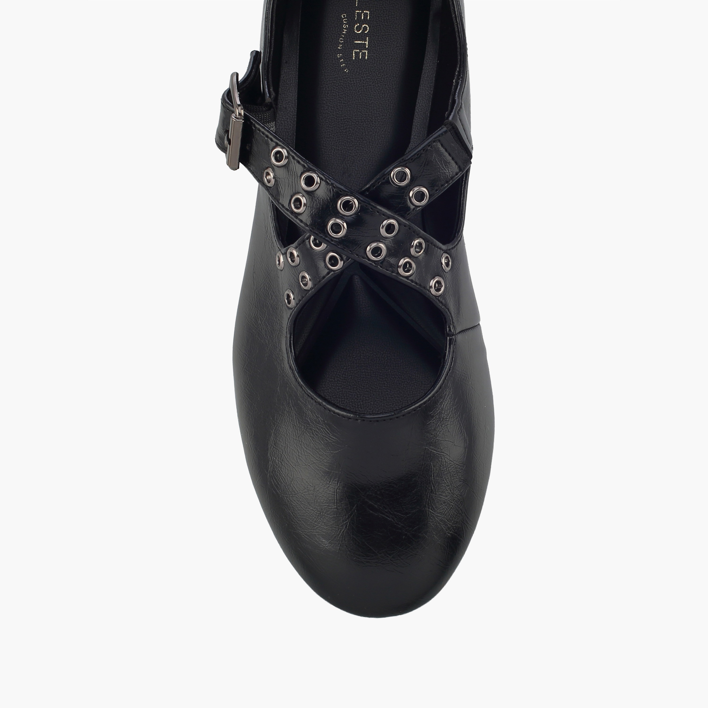 Celeste Women Rivet Embellished Cross Strap Mary Jane Shoes-women-shoes-ballerinas-image-4