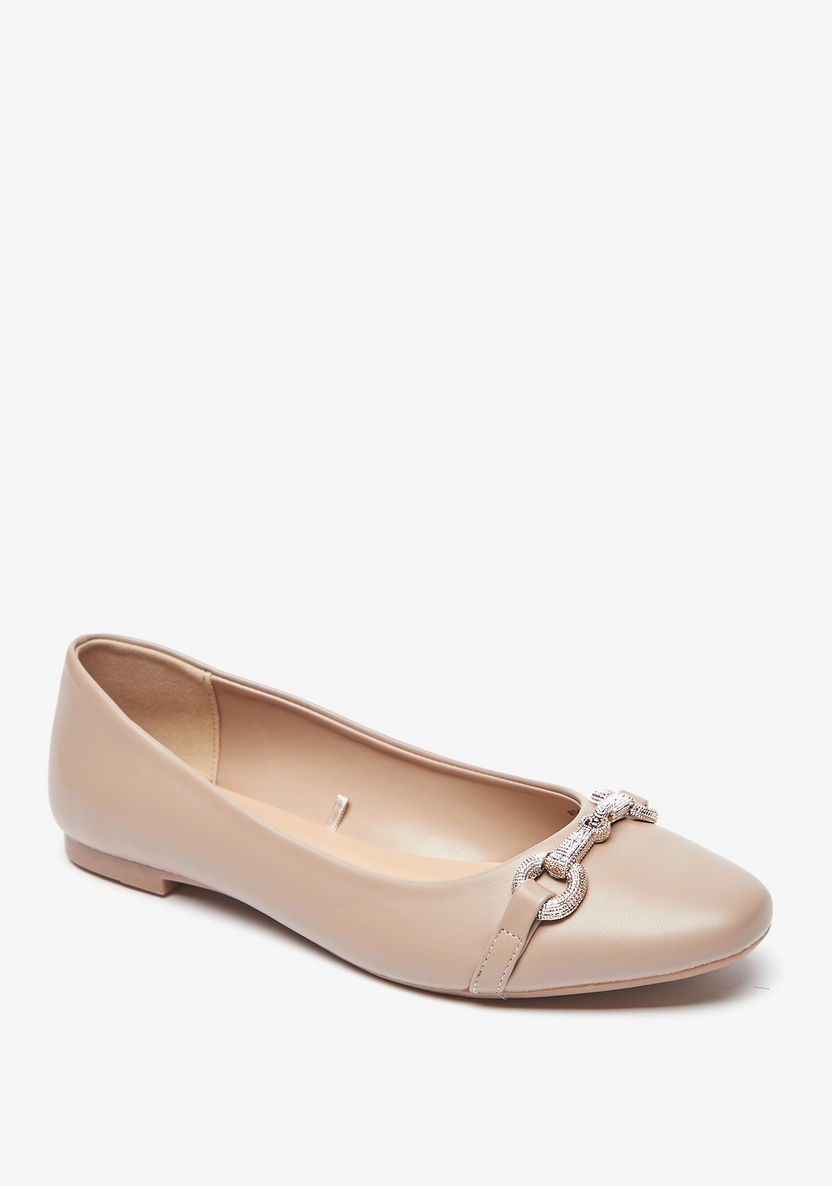 Celeste Metallic Accent Slip-On Ballerina Shoes-Women%27s Ballerinas-image-0