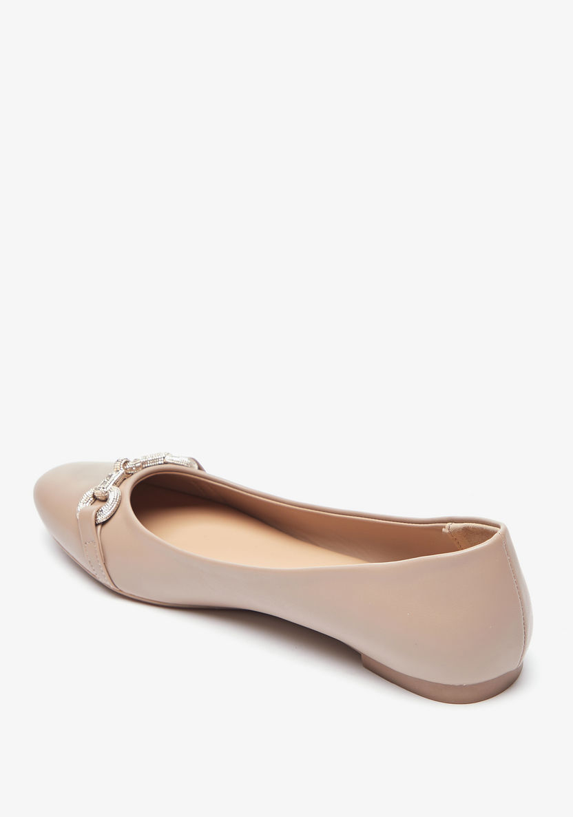 Celeste Metallic Accent Slip-On Ballerina Shoes-Women%27s Ballerinas-image-1
