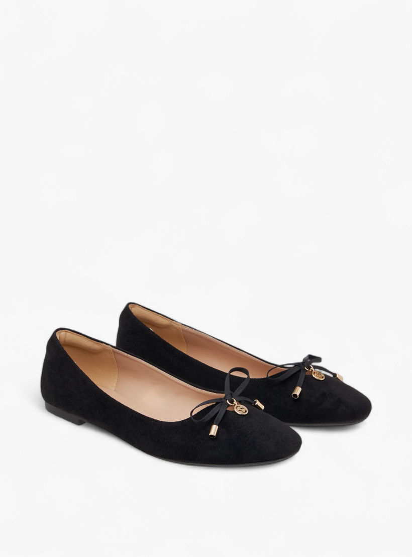 حذاء باليرينا سادة سهل الارتداء بفيونكة للنساء من سيليست-women-shoes-ballerinas-image-1