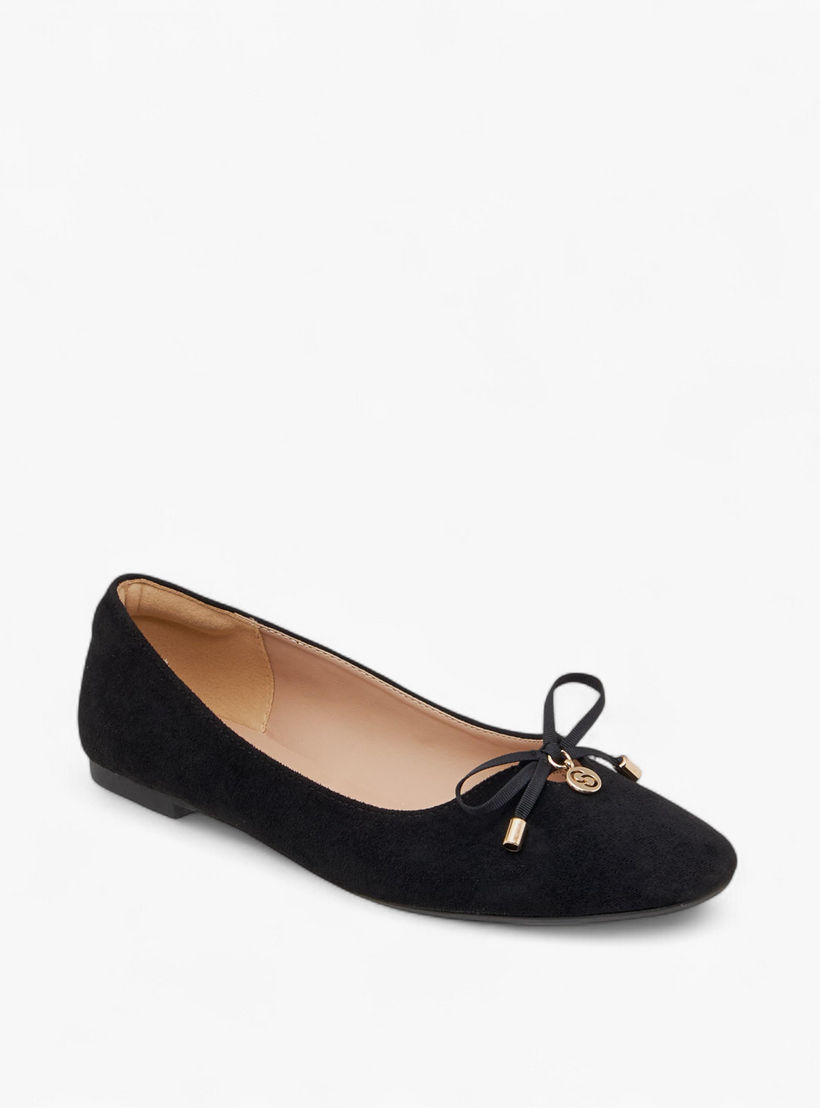 حذاء باليرينا سادة سهل الارتداء بفيونكة للنساء من سيليست-women-shoes-ballerinas-image-2