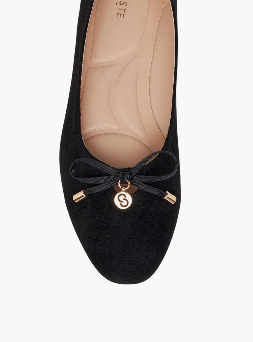 حذاء باليرينا سادة سهل الارتداء بفيونكة للنساء من سيليست-women-shoes-ballerinas-image-4