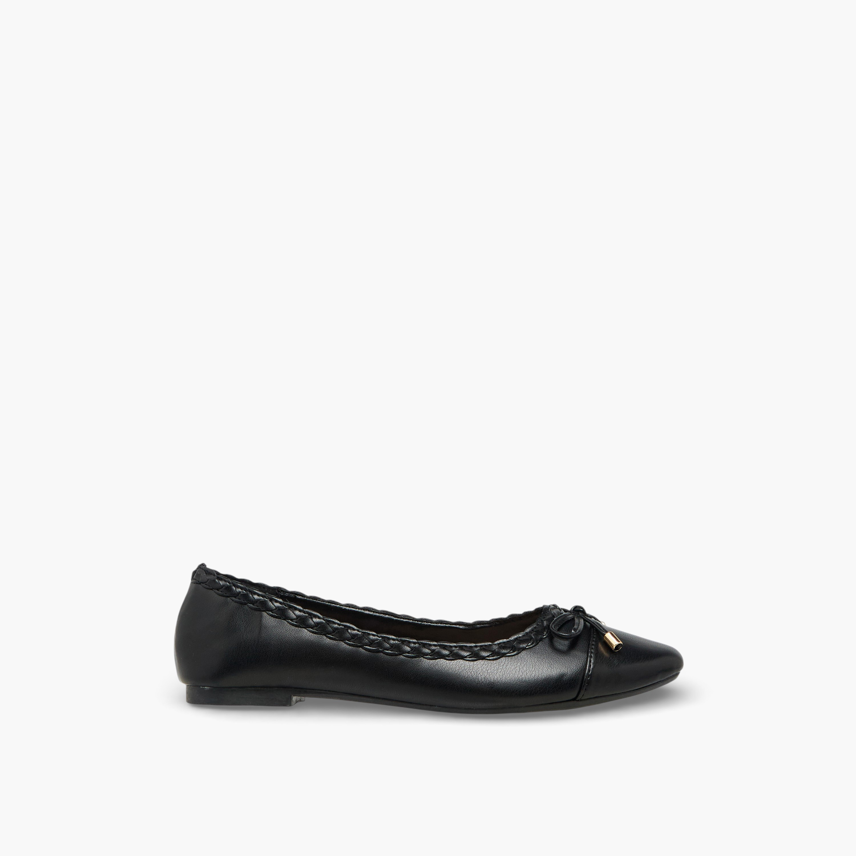 حذاء باليرينا بحافة مضفرة للنساء من فلورا بيلا-women-shoes-flats-ballerinas-image-3