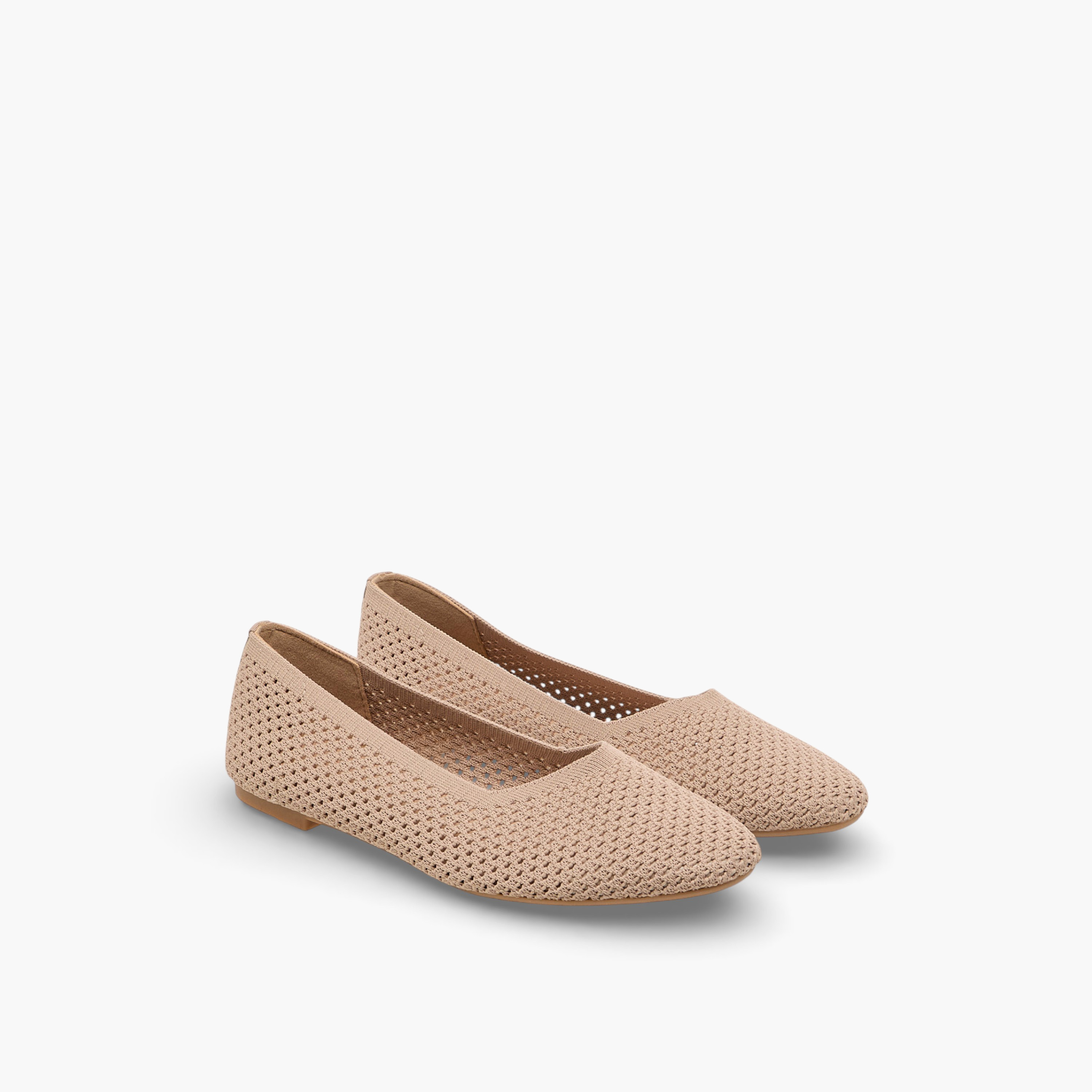 حذاء باليرينا بارز الملمس للنساء من فلورا بيلا-women-shoes-flats-ballerinas-image-1