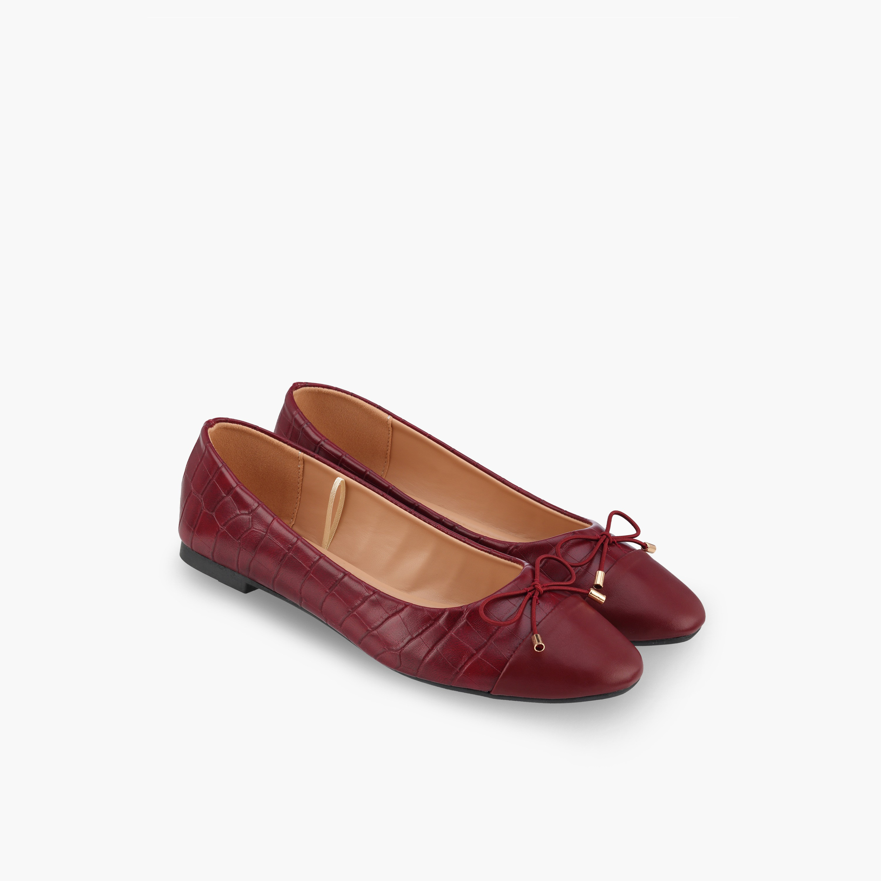 Paprika Women Bow Accent Ballerina Shoes-women-shoes-ballerinas-image-1