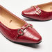 Celeste Women's Textured Ballerina Shoes with Chain Link Detail-Women%27s Ballerinas-thumbnail-3