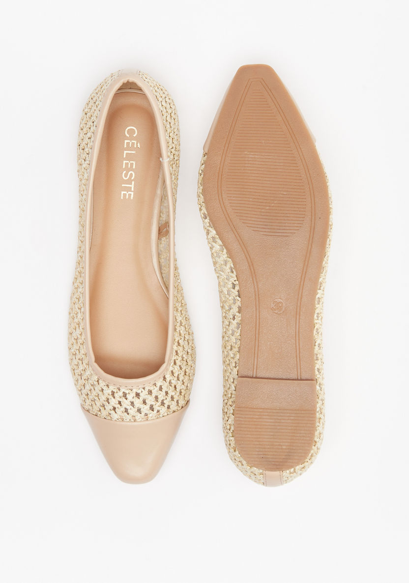 Celeste Women's Square Toe Slip-On Ballerina Shoes-Women%27s Ballerinas-image-3