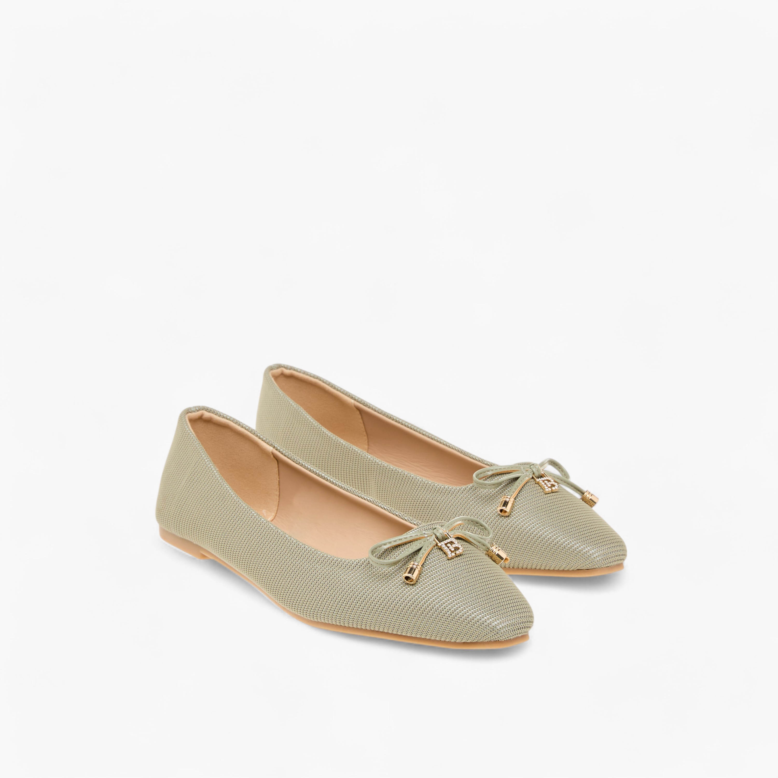 Flora Bella Bow Accent Slip-On Ballerina Shoes-women-shoes-flats-ballerinas-image-1